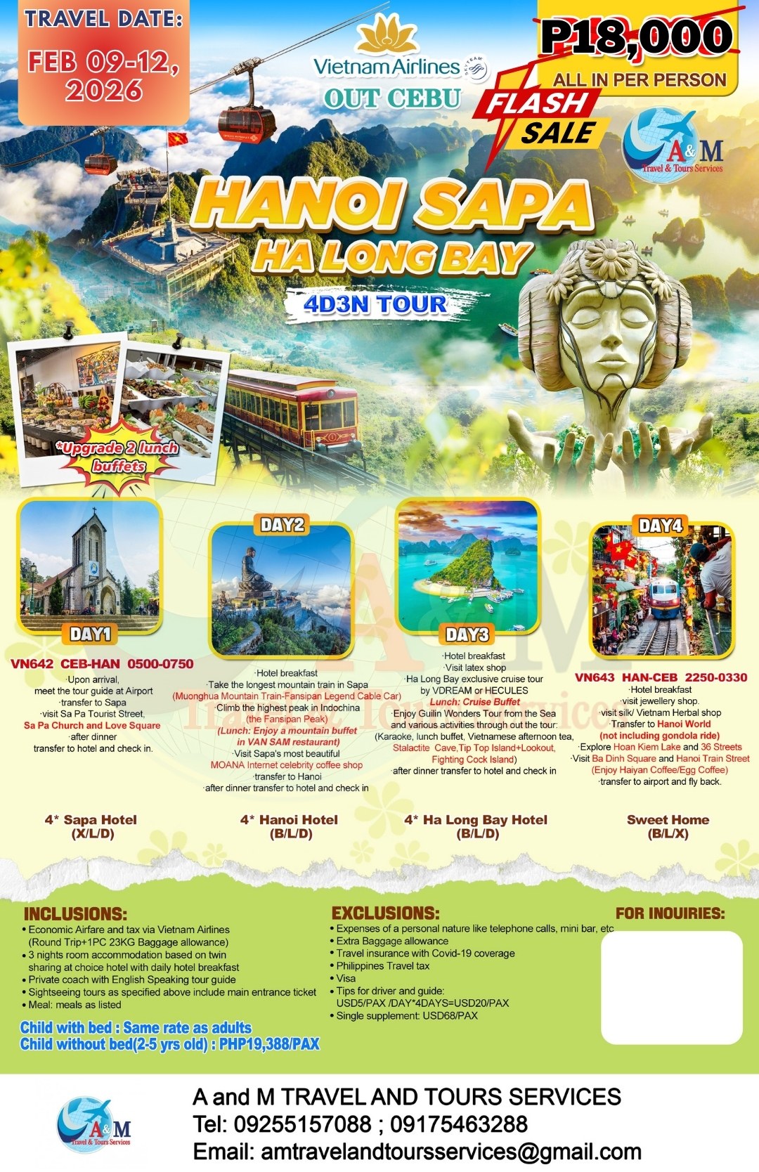 ⚡ NO MORE SLOTS LEFT! ⚡ HANOI – SAPA – HA LONG BAY 4D3N TOUR