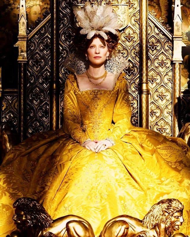 elizabeth the golden age dresses In a battle of yellow gown who wins: The Golden or Outlander? cate blanchett elizabeth the golden age