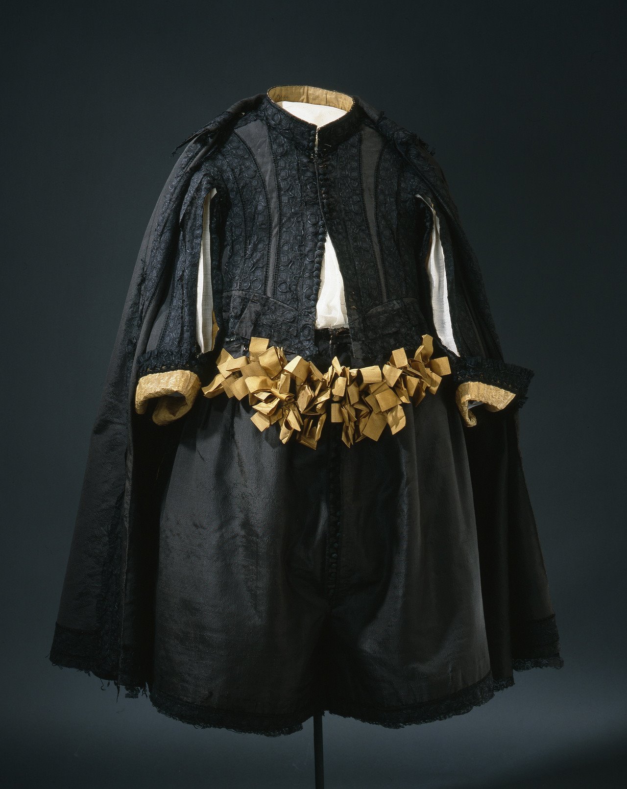 black and gold court dress of the privy council King Gustav III Sweden's 18th century silk Bollywood Lehengas