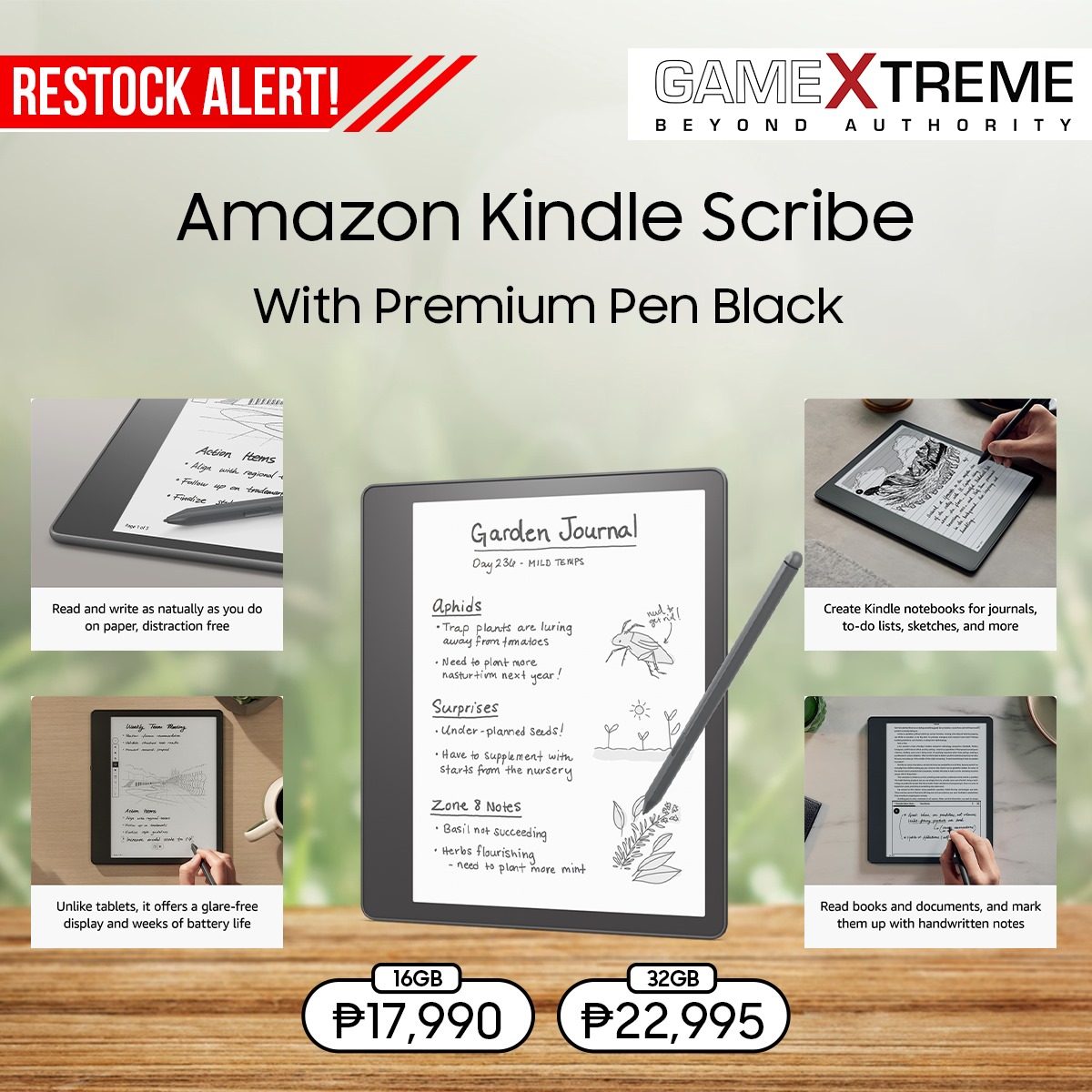Back in Stock! The Amazon Kindle Scribe 2022 with Premium Pen in