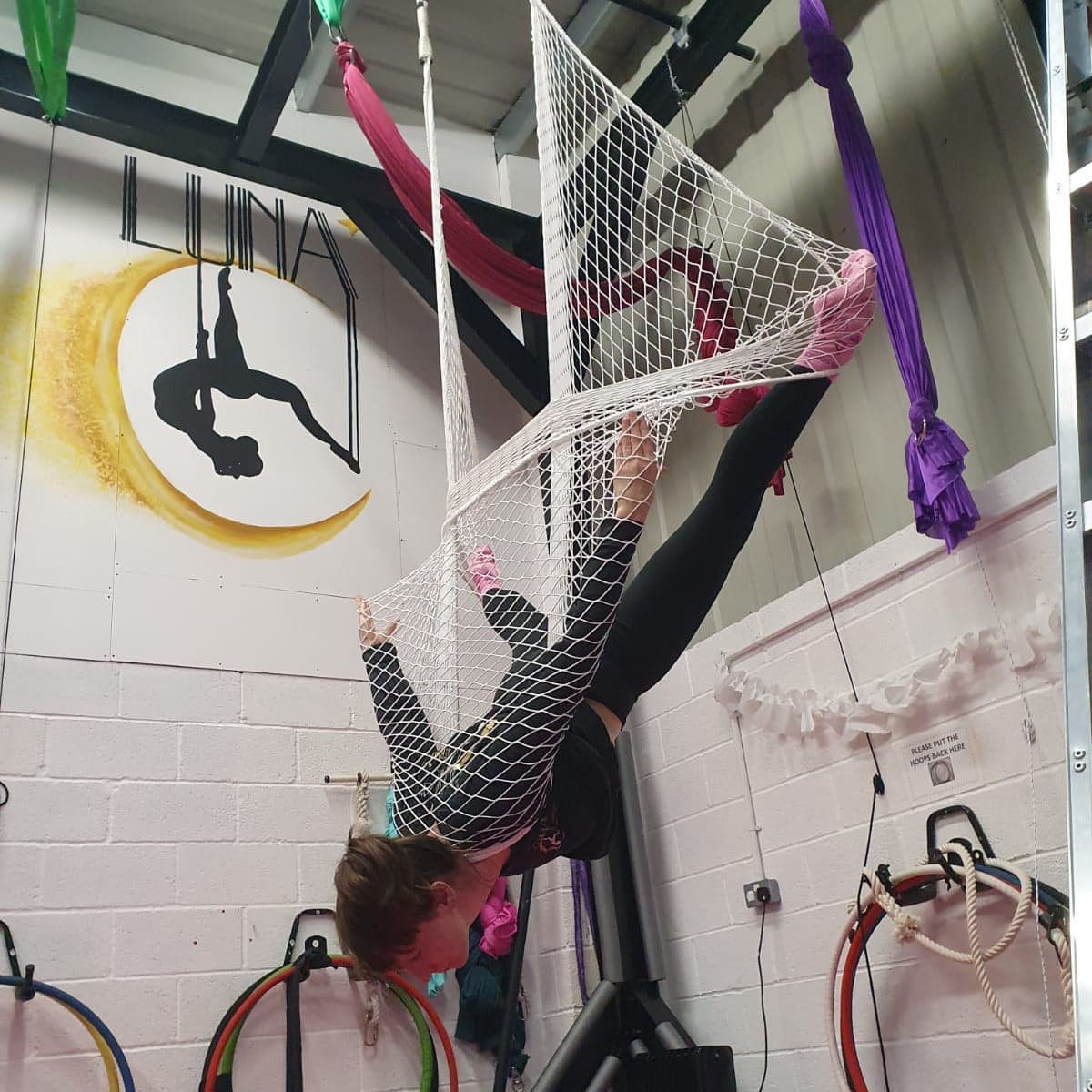 Aerial net making its... - Luna Acrobatics And Aerial Arts