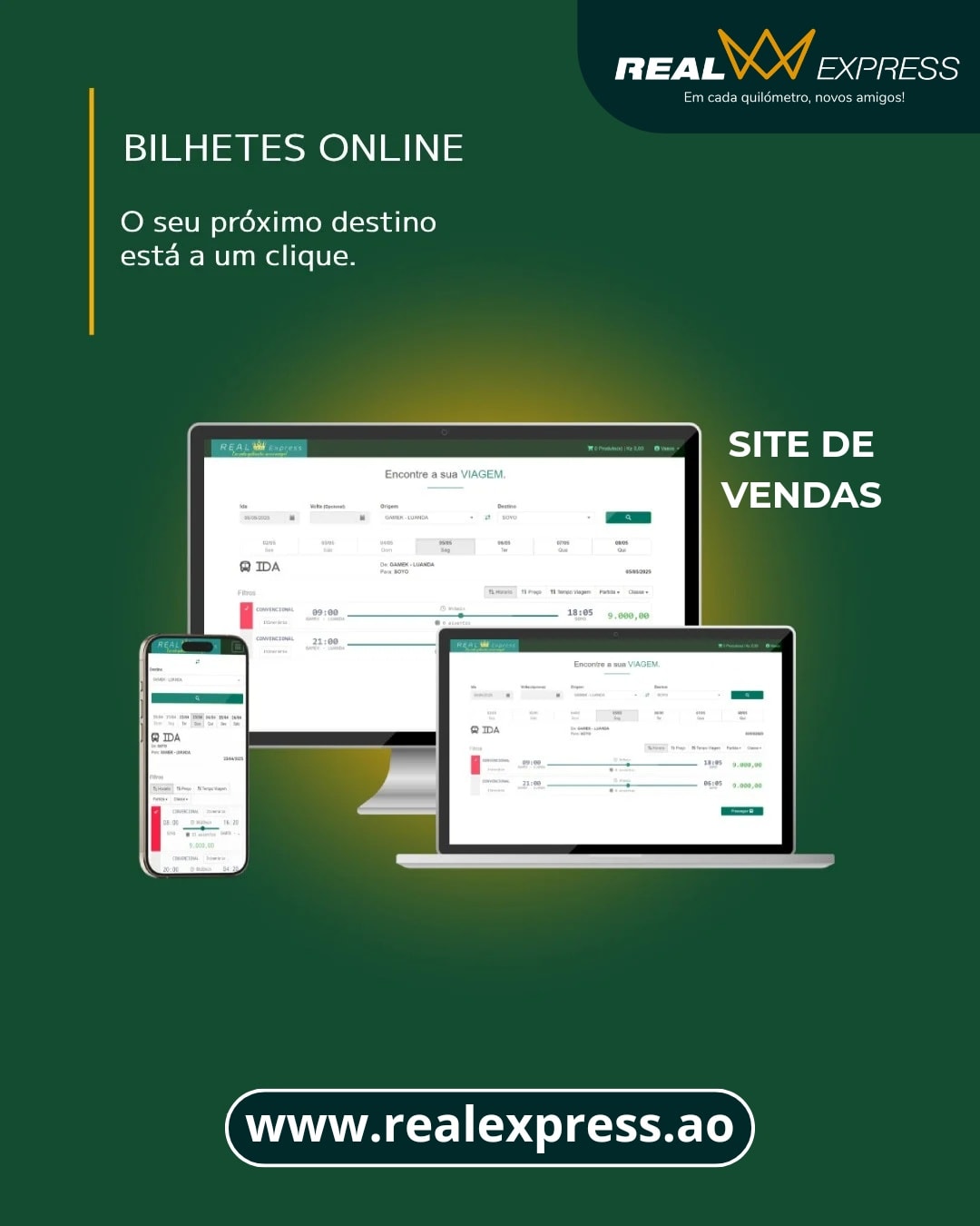 Real Express - 🚌 O SEU DESTINO ESTÁ A UM CLIQUE! 💻 É... | Facebook