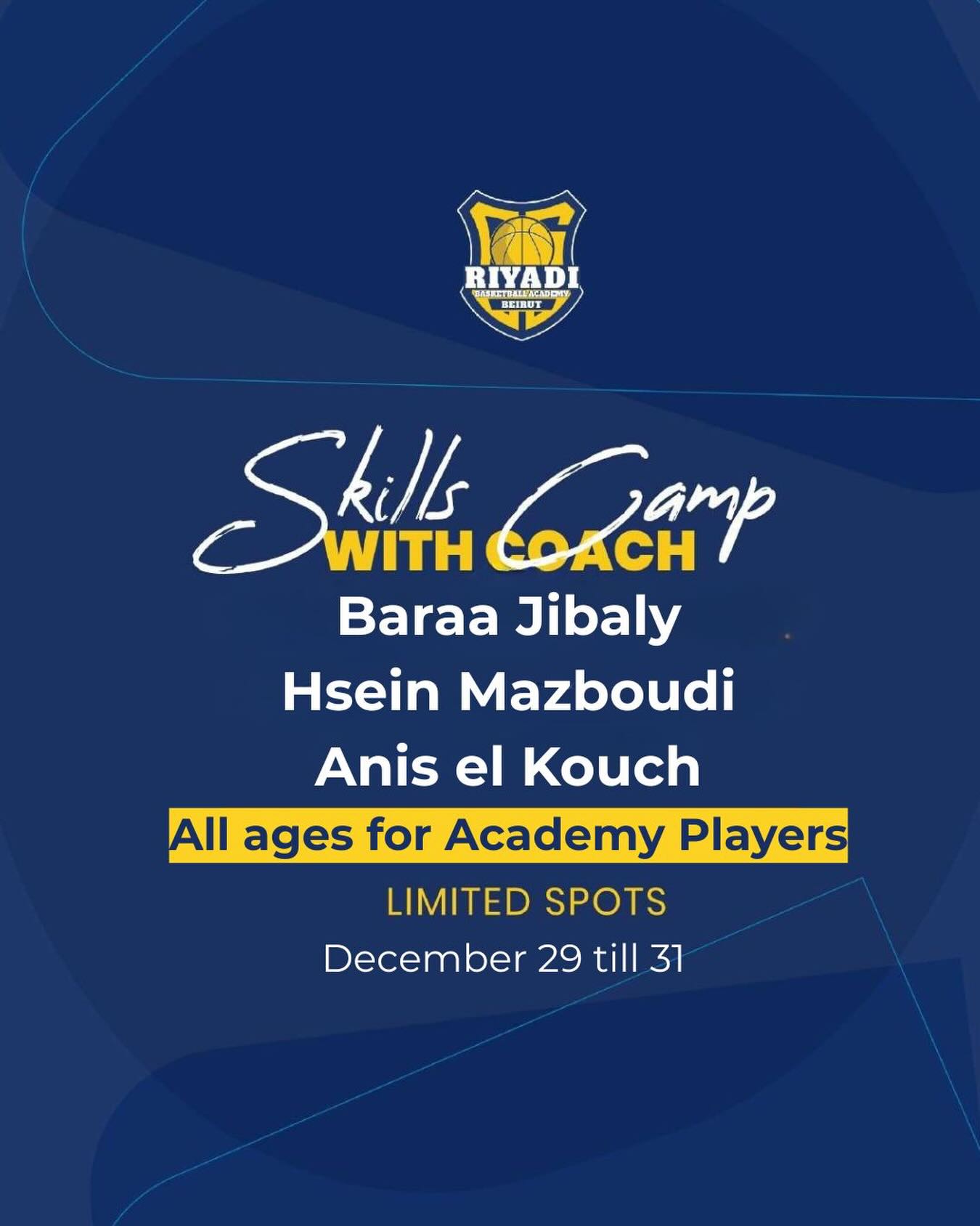 Riyadi - 🏀 END OF YEAR ELITE SKILLS CAMP We’re closing 2024 with 3 days ...