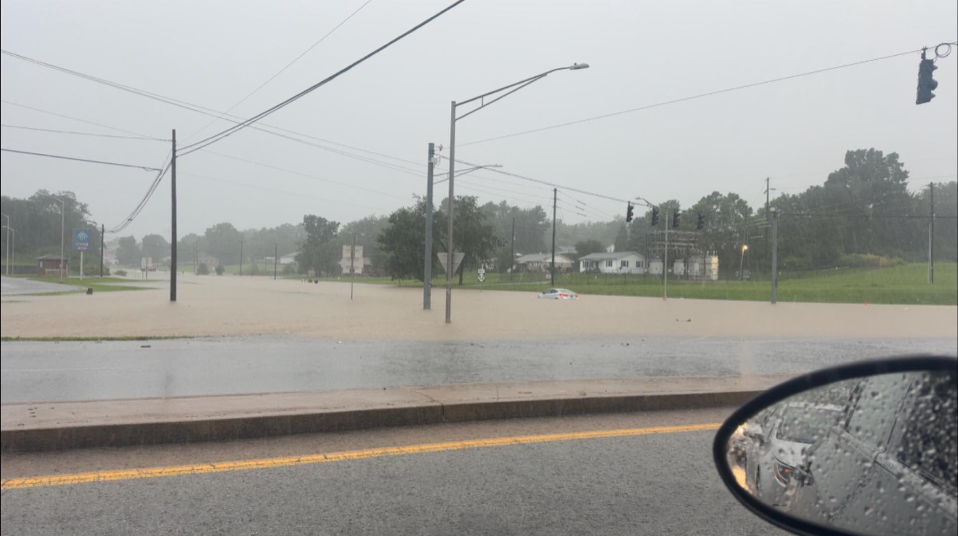Flooding blocks Eastern Bypass and Old Wilderness Trail