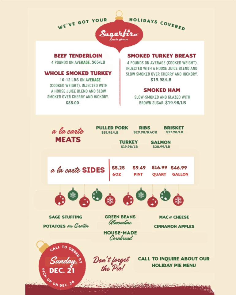 Sugarfire - ****SUNDAY UPDATES**** 🎅 We are now taking orders for Xmas ...