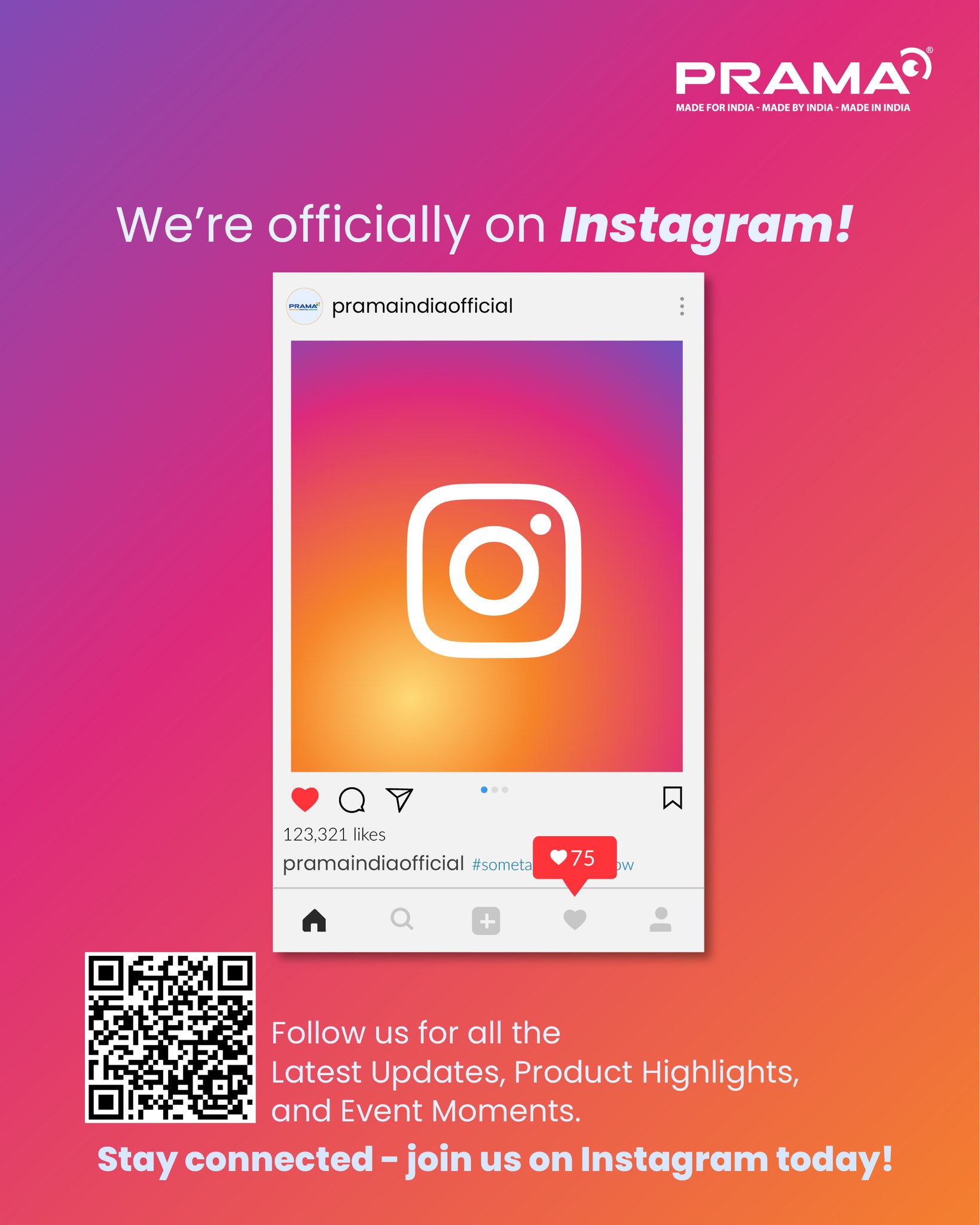 Prama - We’re officially on Instagram! Stay connected with PRAMA India ...
