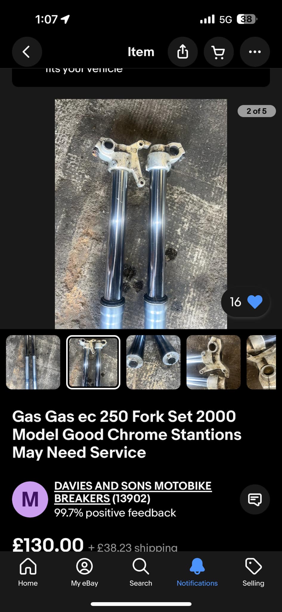 Will an upside-down fork fit into the GPX 250 triple clamps?
