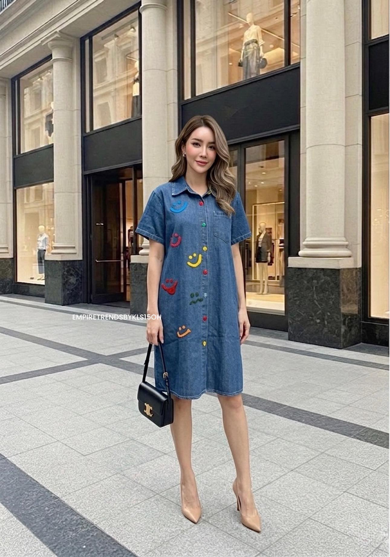Patch Denim Dress Small to 2xl Few pieces left 😵😵😵
