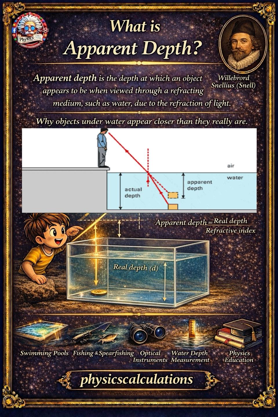 What is Apparent Depth in Physics?... - Physicscalculations | Facebook