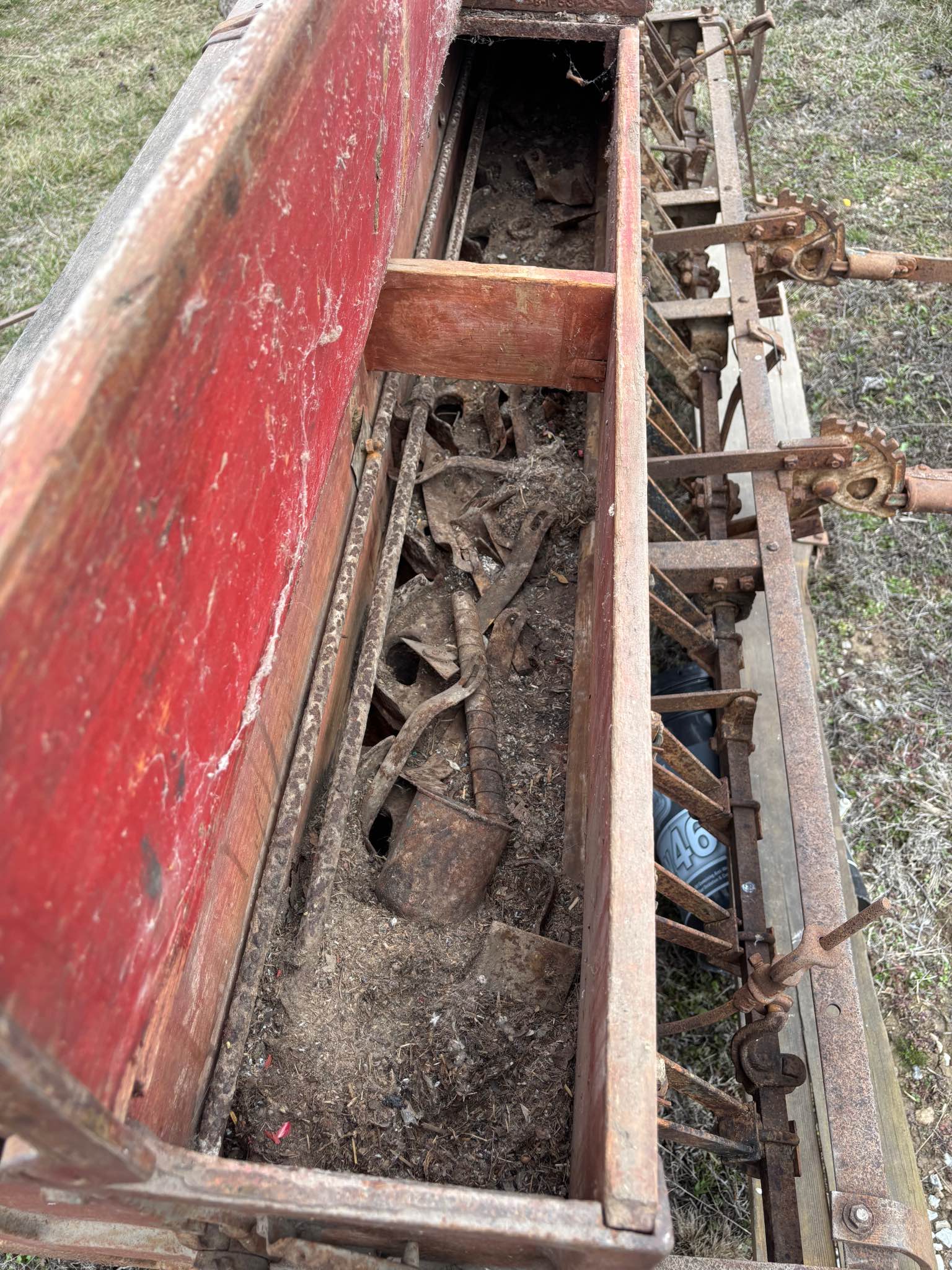 Oliver Superior Grain Drill Old Wood Implement Tractor Horse Drawn ...