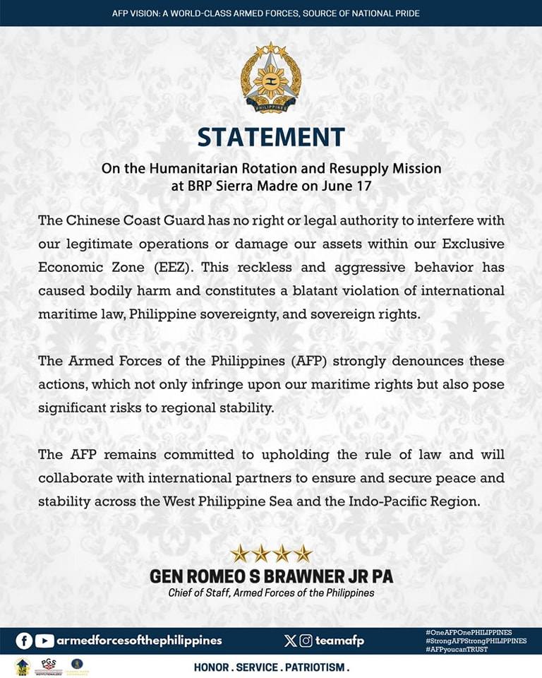 PTV - BASAHIN: Opisyal na pahayag ni Armed Forces of the Philippines ...