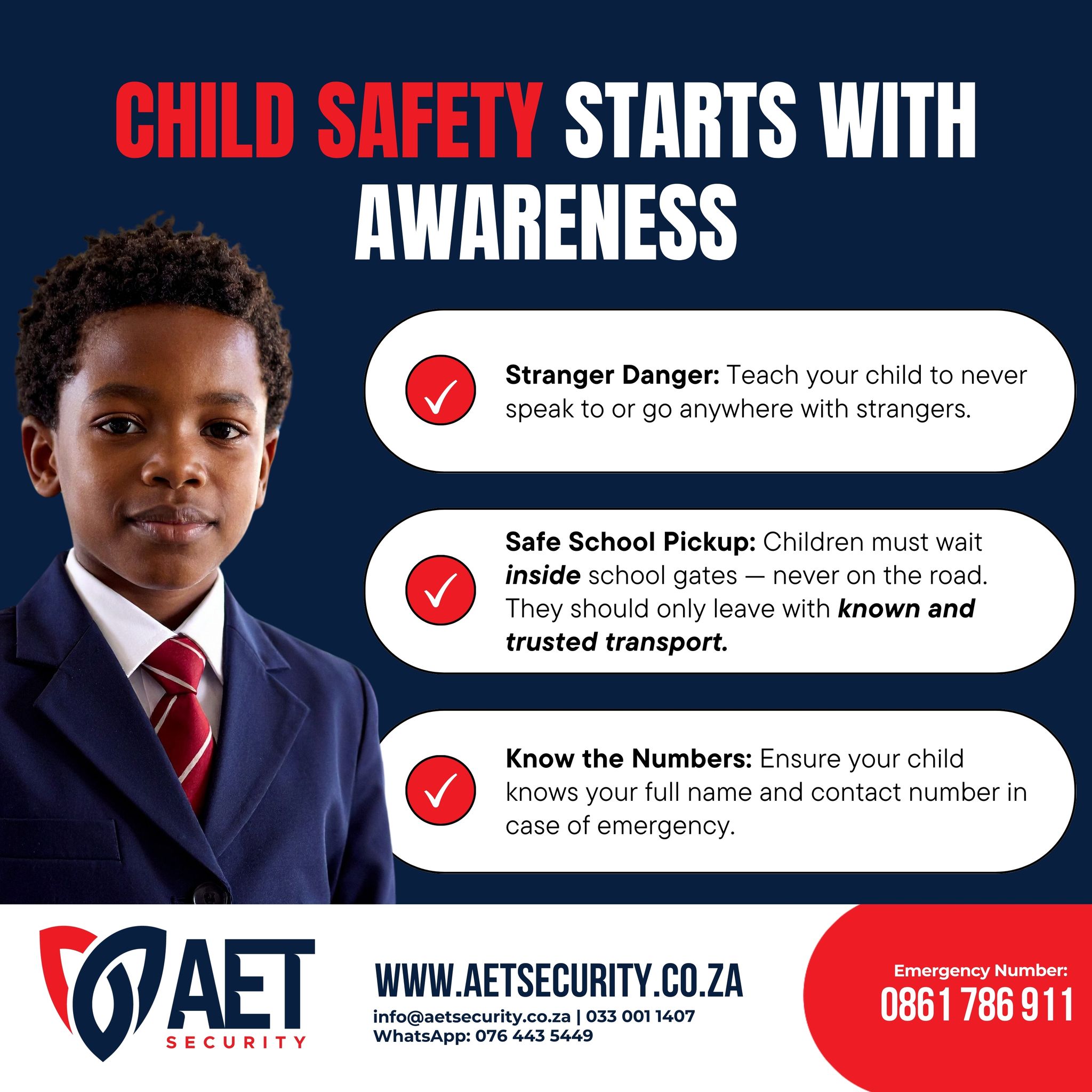 AET - 🛡️ AET Security – Child Safety Tips 🛡️ Keeping your little ones ...