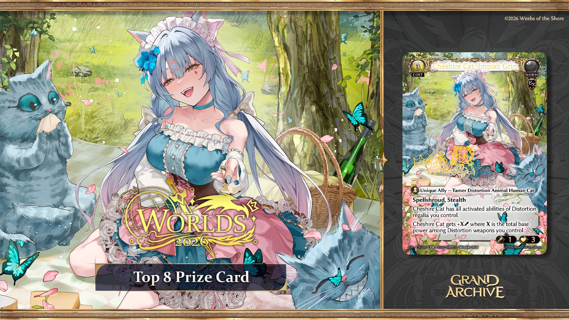 來看看這次World獎品吧！ 八強將會獲得Cheshire Cat, Impish Grin 而 