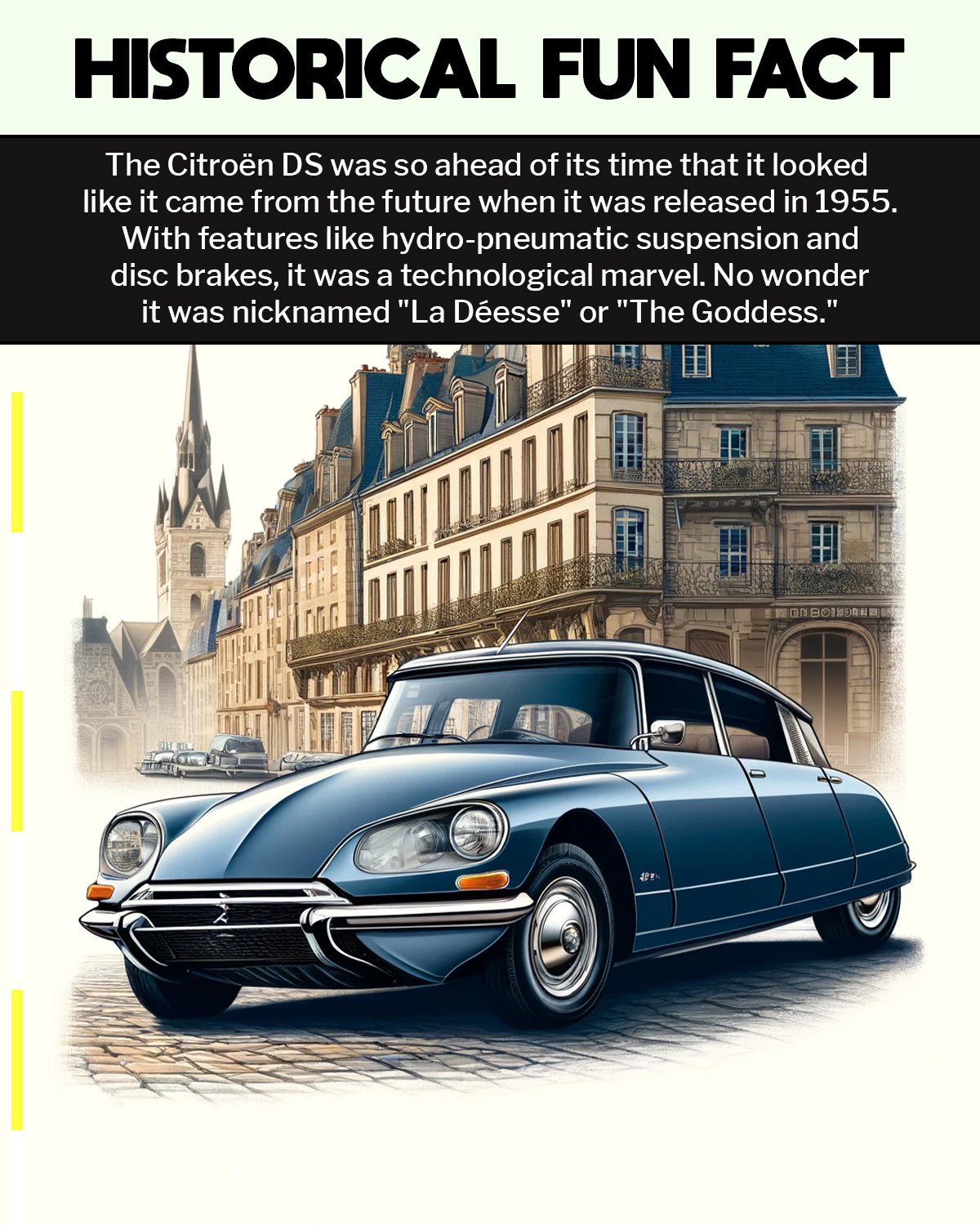 FreeAdvice - 🚗 Citroën DS (1955) 🚗 The Citroën DS, launched in 1955, is ...