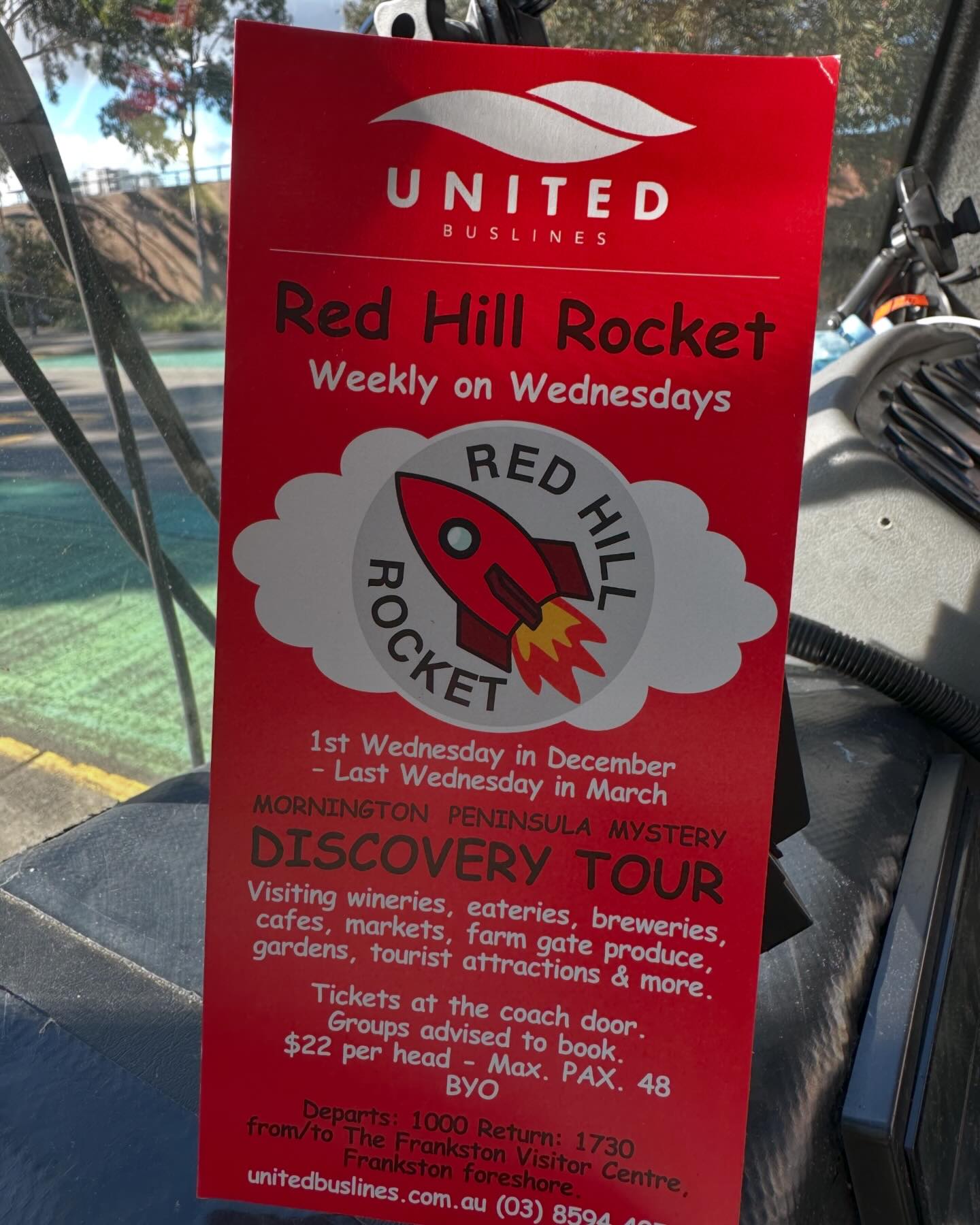 Tomorrow’s Red Hill Rocket Mornington... - United Bus Lines | Facebook