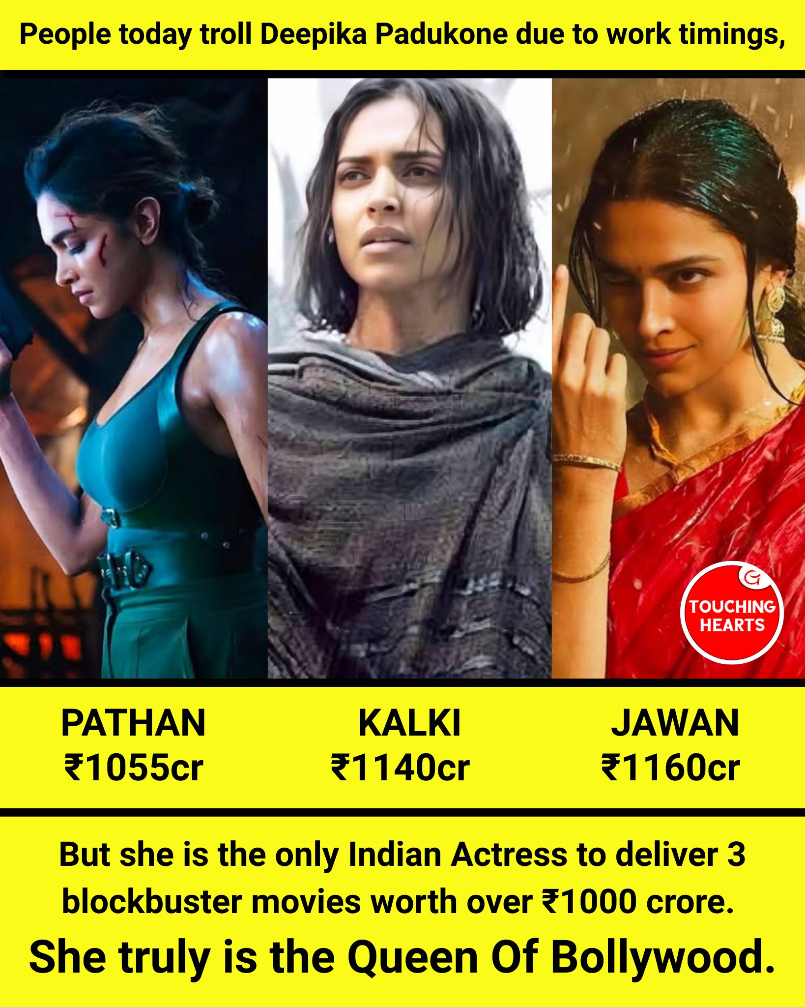 Despite facing online trolling over her work schedules, Deepika Padukone has proven time and again why she is considered one of Bollywood s biggest stars People often criticize her for the long hours