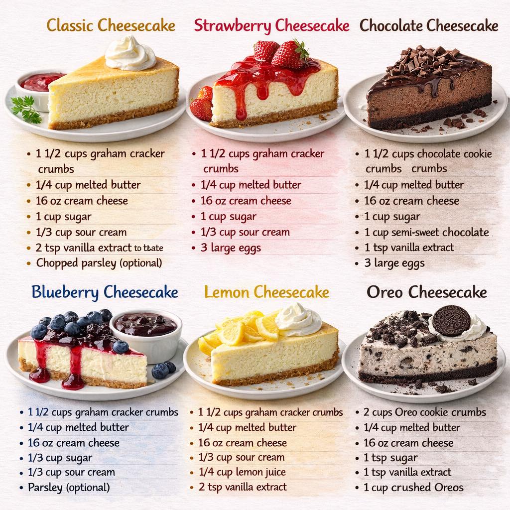 Our - 1. Classic Cheesecake Ingredients • 1 ½ cups graham cracker ...