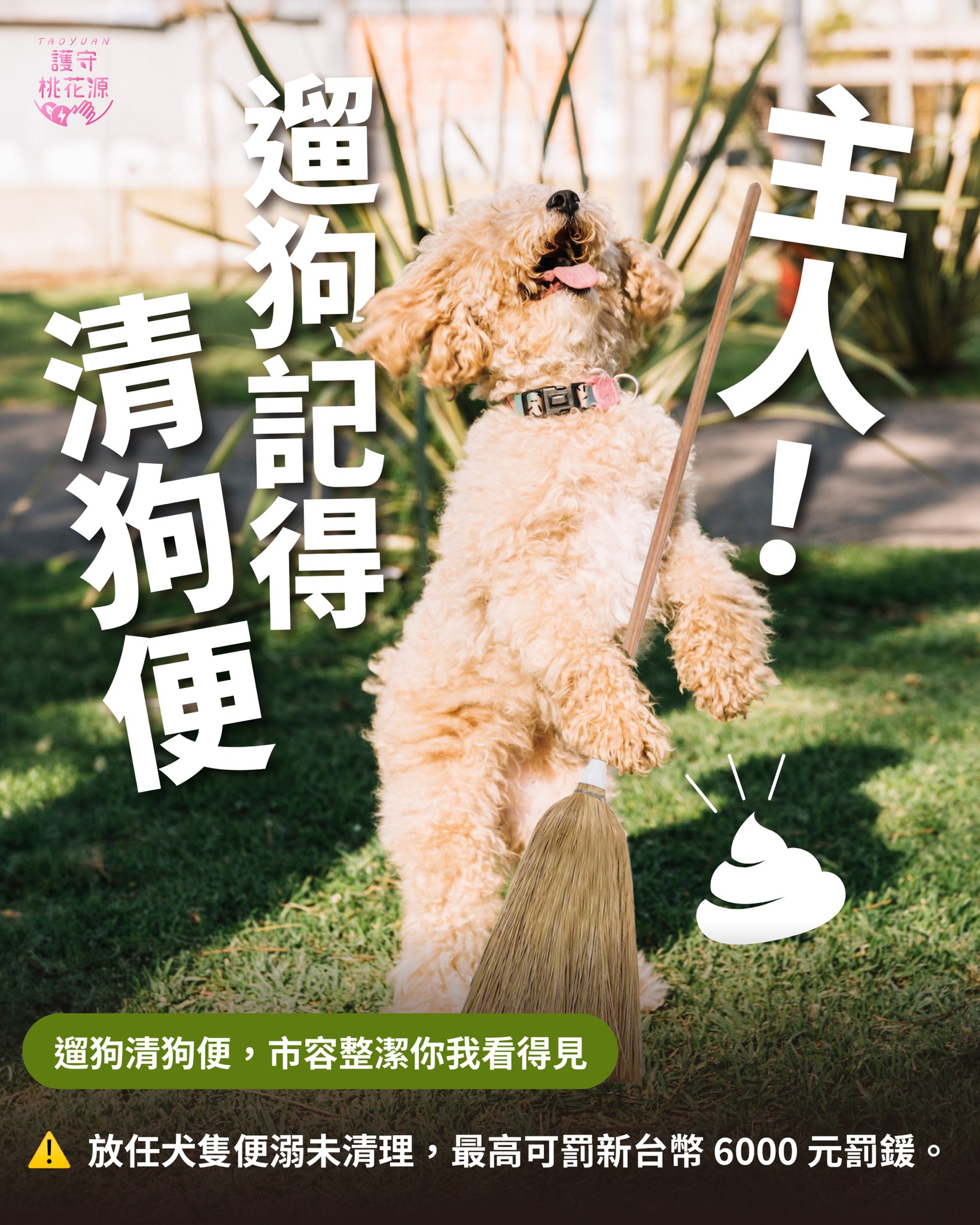 桃園環保局 - /// /// //// 🐶 主人！ 我的便便你還沒清！ \\\ \\\ \\\ 看到狗狗淚水汪汪的心碎雙眼了嗎？ 千萬別讓 ...