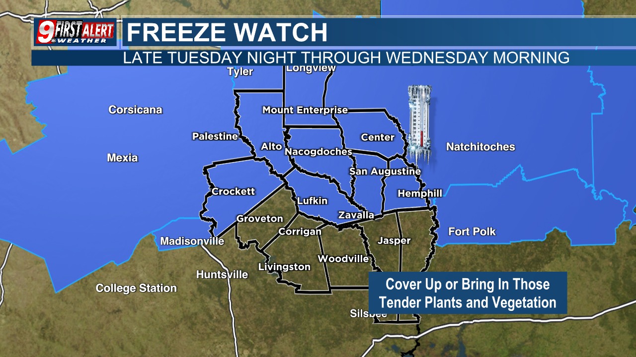 Just In: A 🥶FREEZE WATCH🥶has just been... - Brad Hlozek KTRE