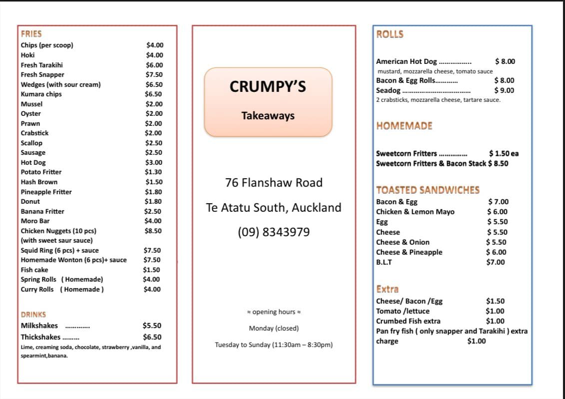 Crumpy's Takeaways | Auckland