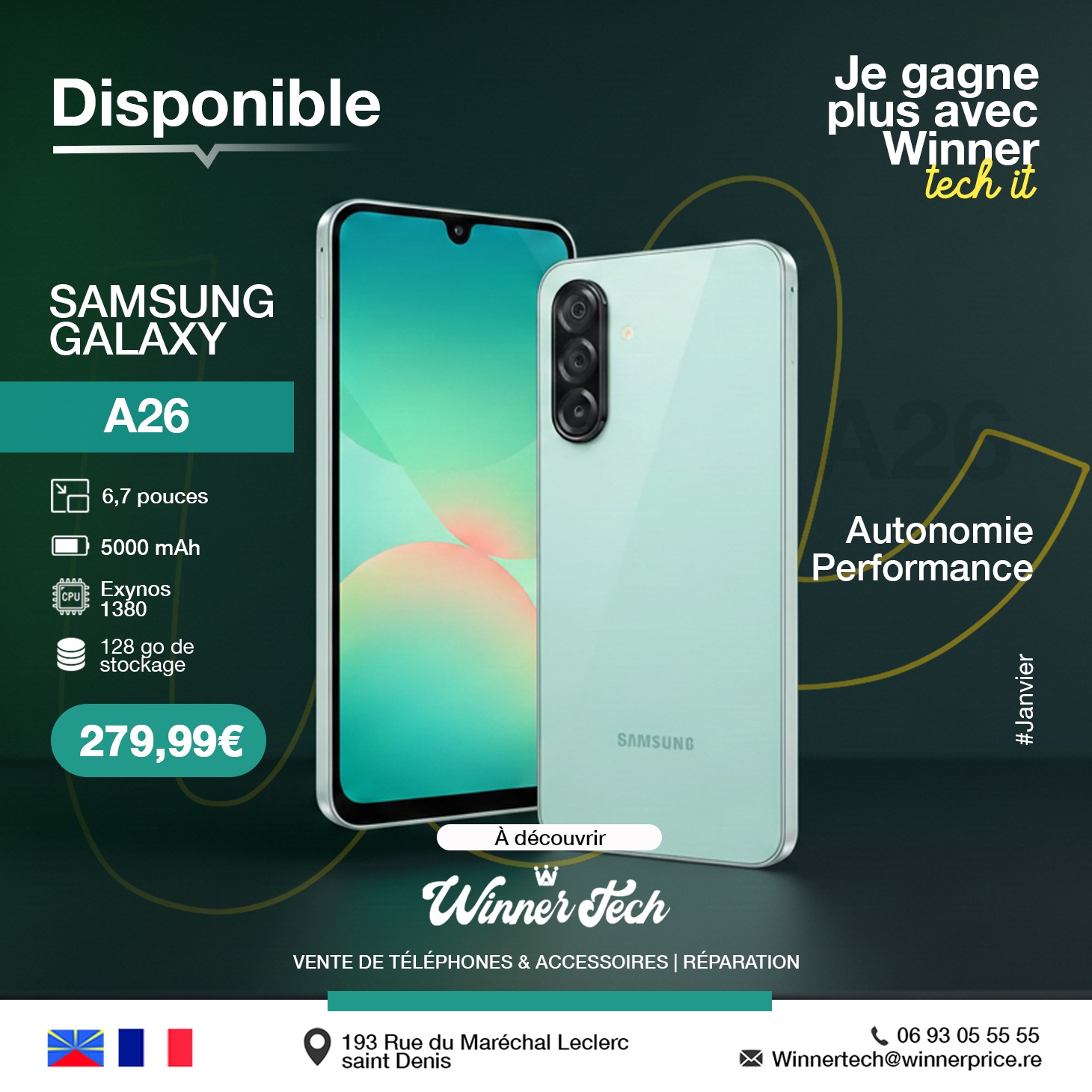 Winner - Le nouveau Samsung Galaxy A26 est enfin là ! ⚡ Avec ses 128 Go ...