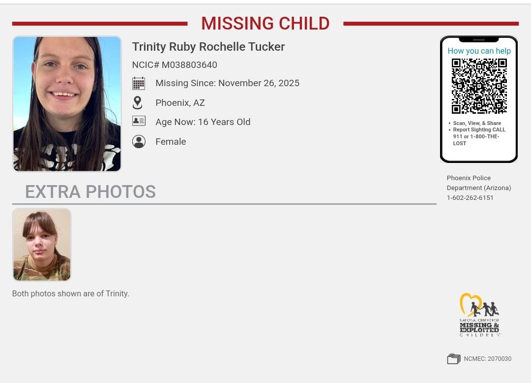 A Voice - 🚨 MISSING CHILD 🚨 16-year-old Trinity Ruby Rochelle Tucker is ...