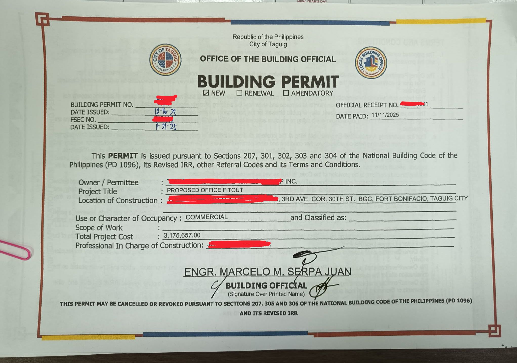 Building Permits Process and Questions / Assistance / Completions PH ...