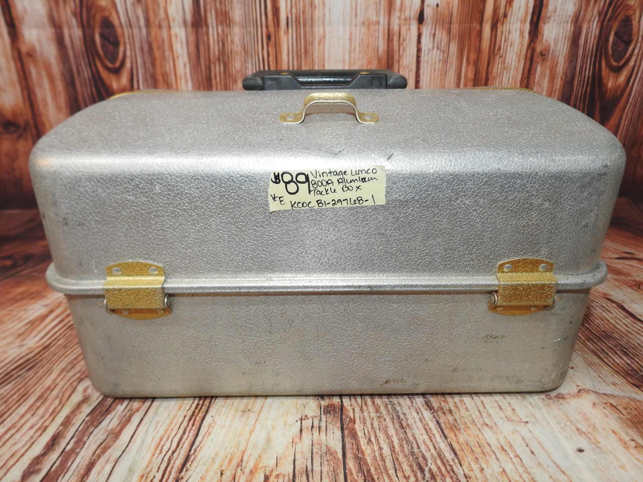 aluminum tackle box UMCO Model 43 3-tray Reel Compartment With content On one side Flambeau Outdoors, NextGen 6/0 Large