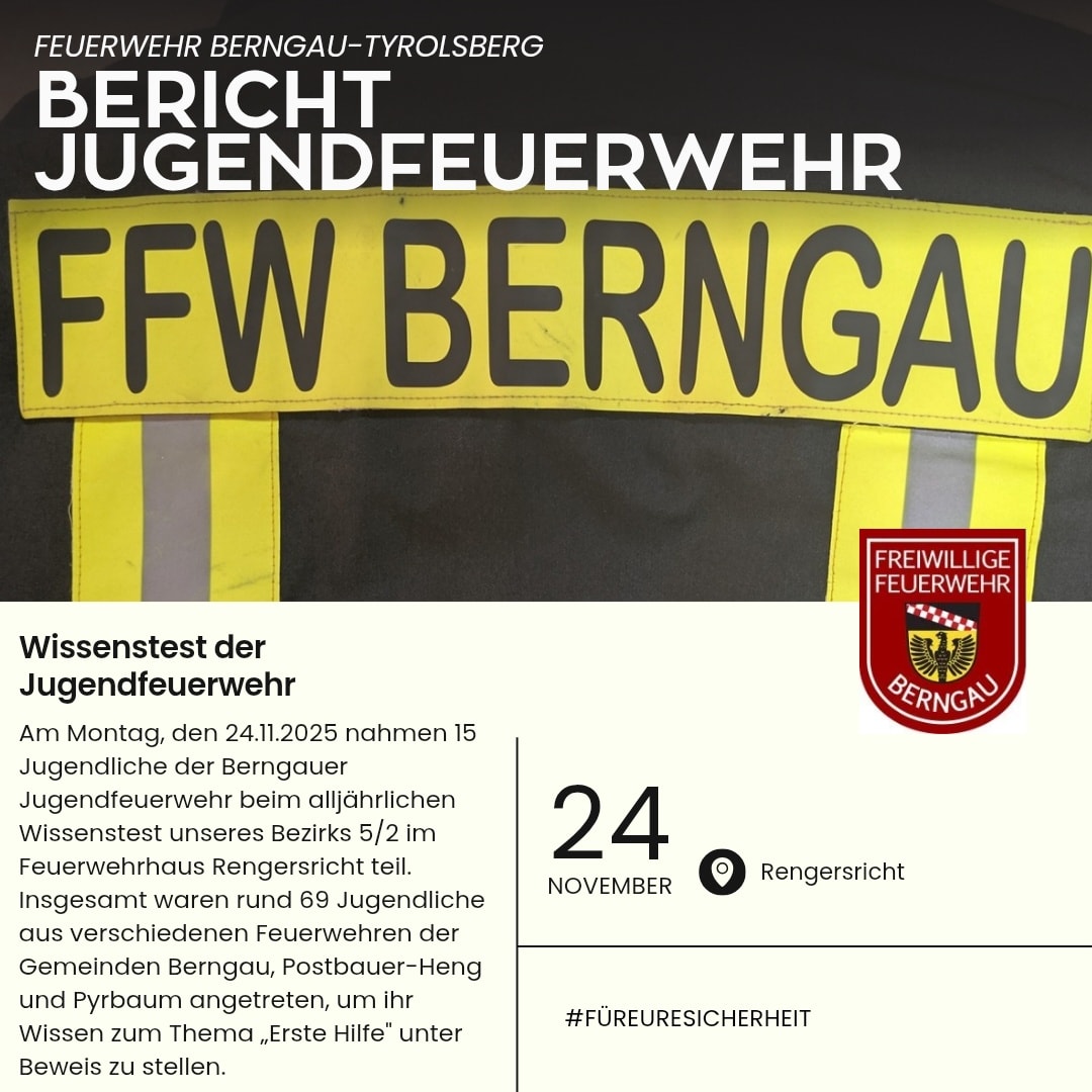 24.11.2025 – 18:00 Uhr –... - Feuerwehr Berngau | Facebook