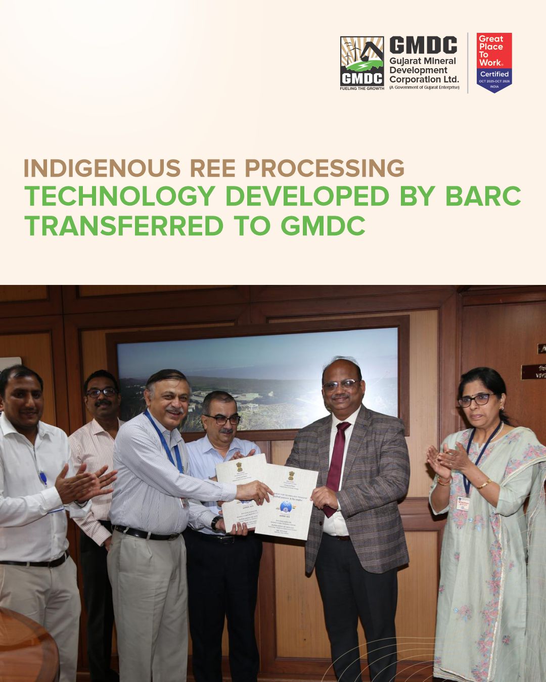 GMDC - As another progressive step in India’s critical... | Facebook