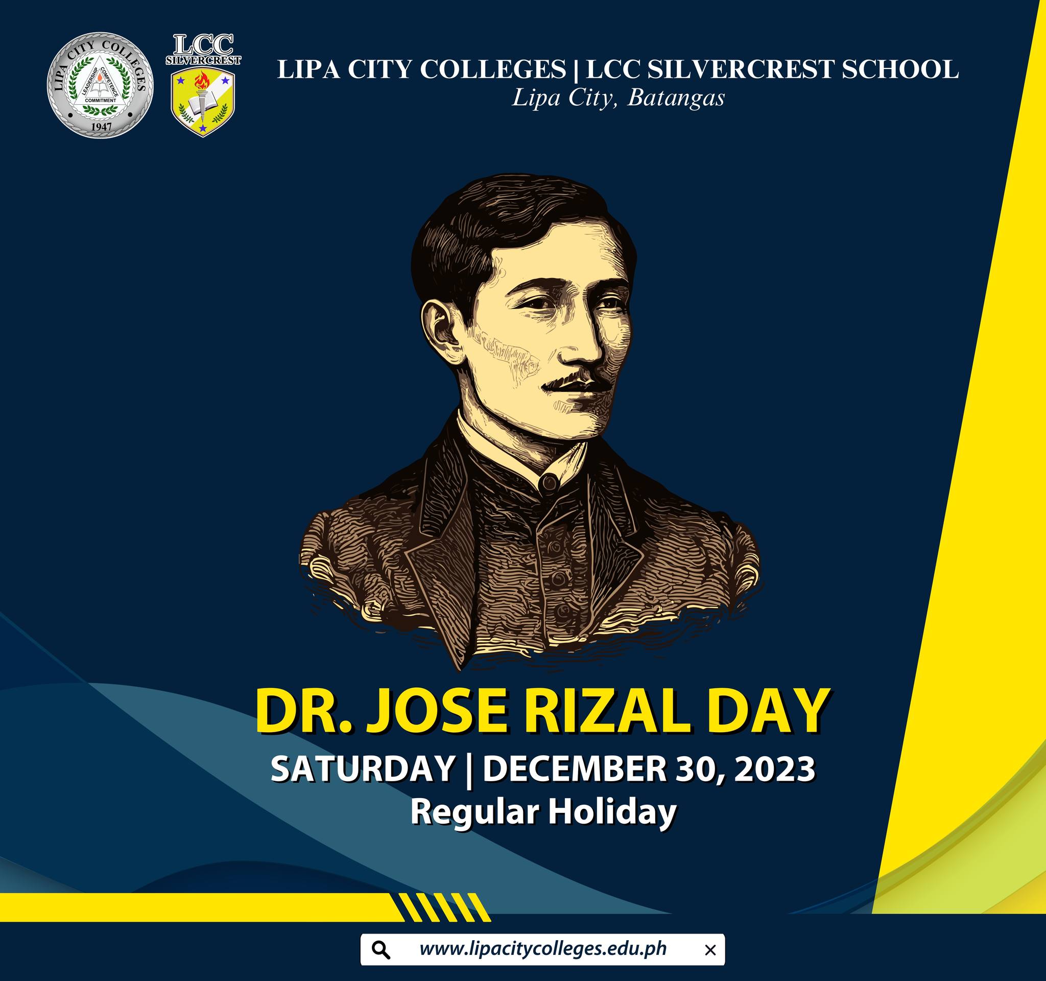 LCC - Remembering, today, the Legacy of Dr. Jose Rizal. Let us honor ...