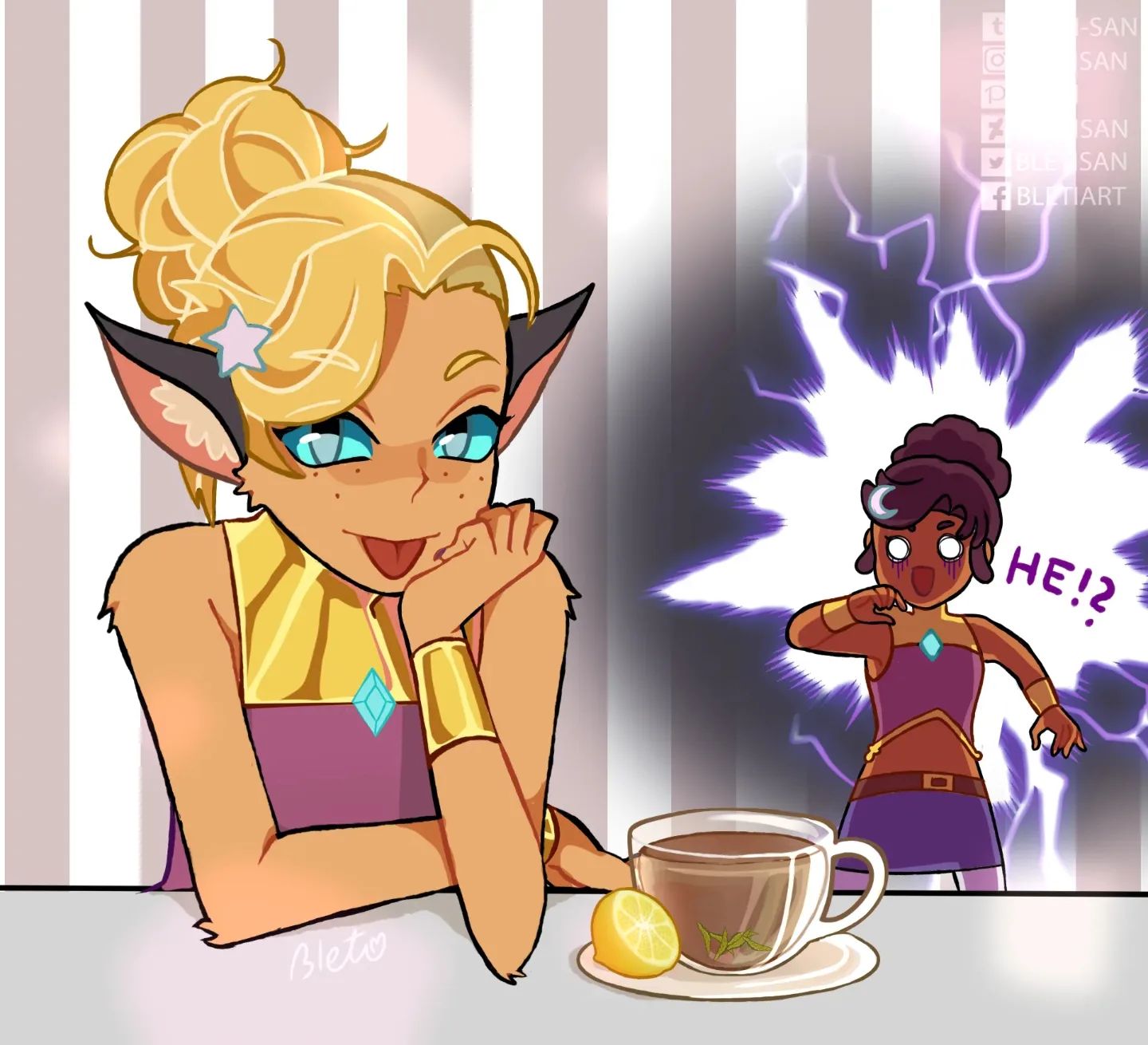 ?Tea ? Fanart by Bletisan Cynthia - My OC for She-Ra (Glimmer