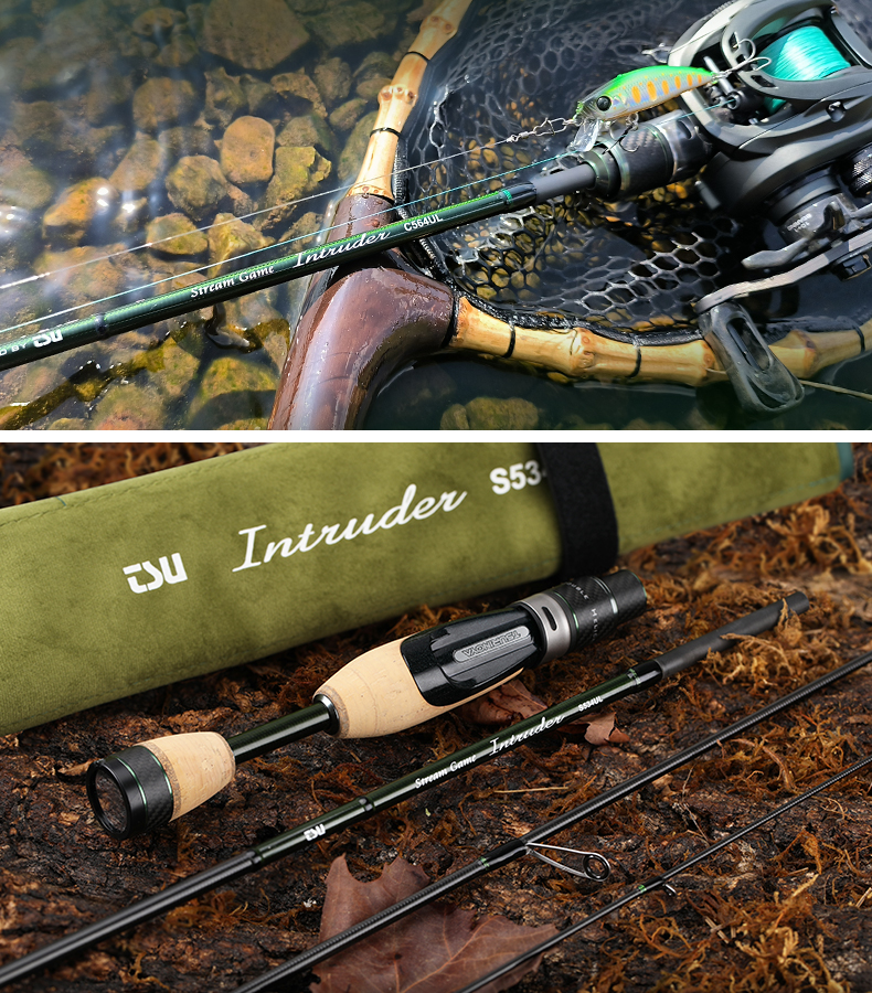 TSU Stream Game Intruder C564UL Practicing ultralight casting with