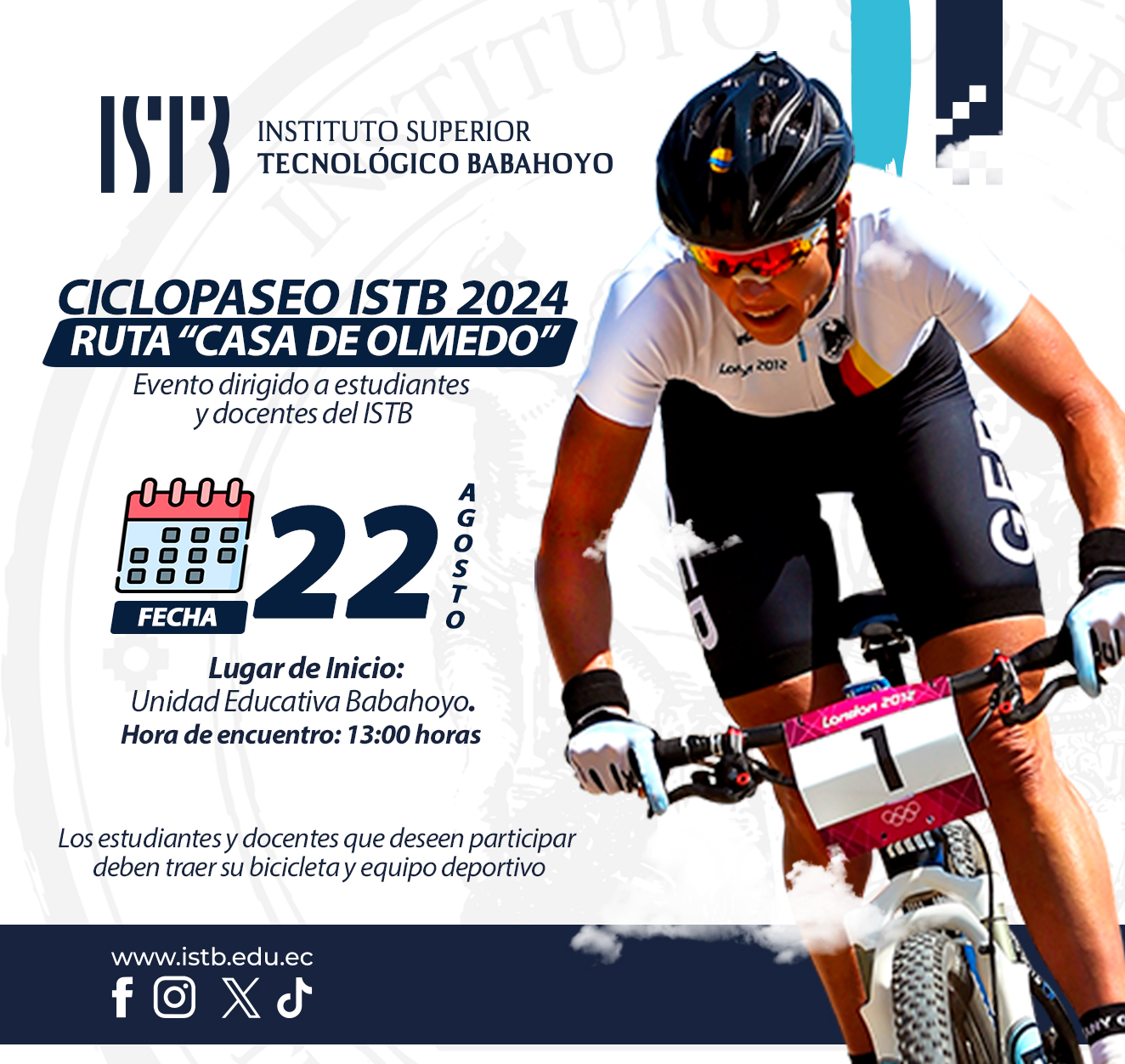 🚴‍♂️ ¡Únete al... - Instituto Superior Tecnológico Babahoyo