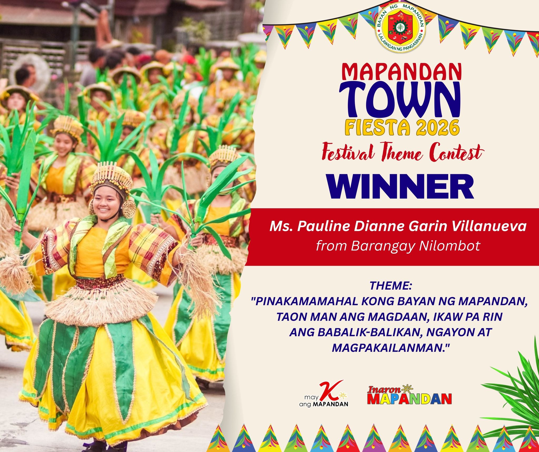 Mapandan - The winner of the Mapandan Town Fiesta 2026 Festival Theme ...