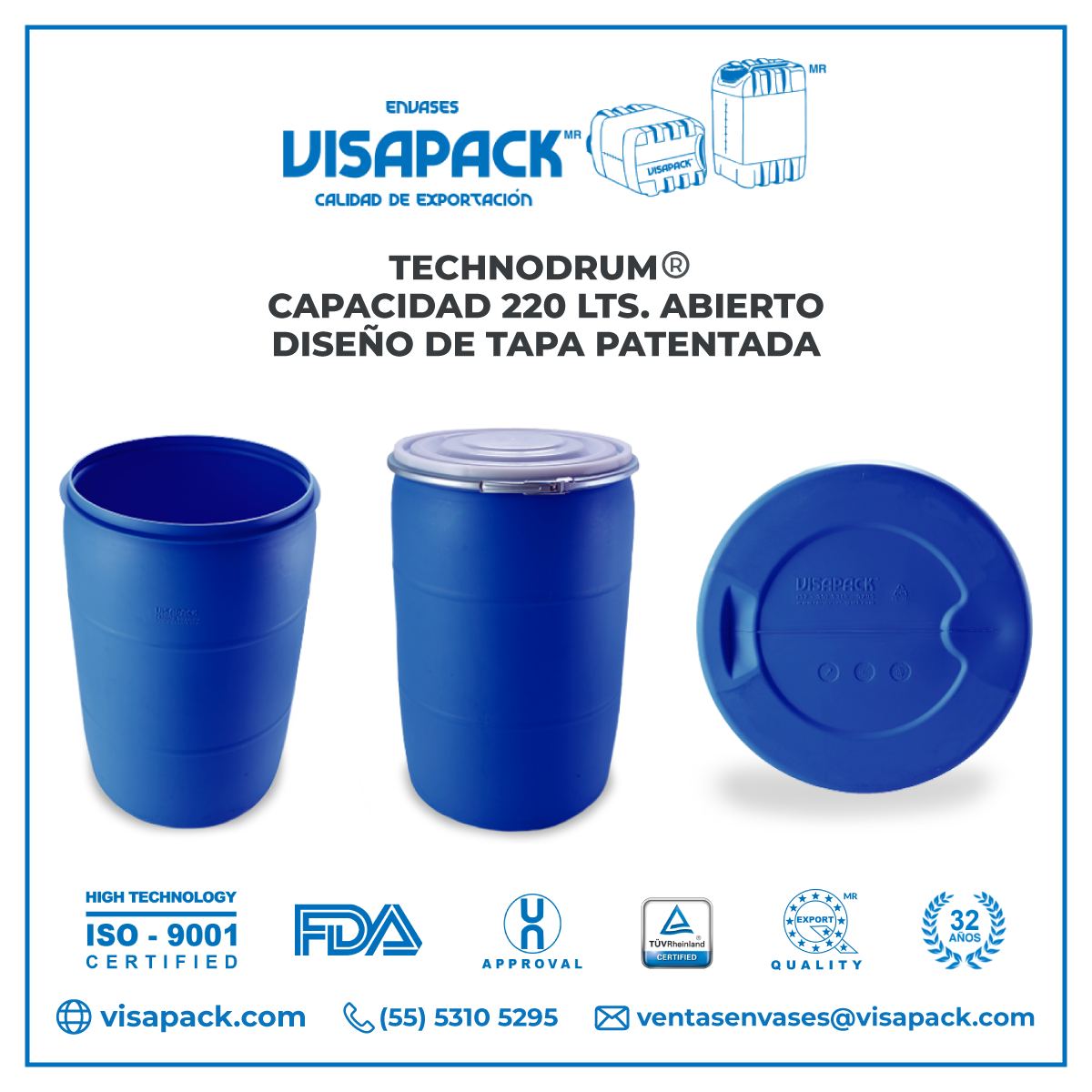 Nuestro #Tambo de plástico permite... - Envases Visapack