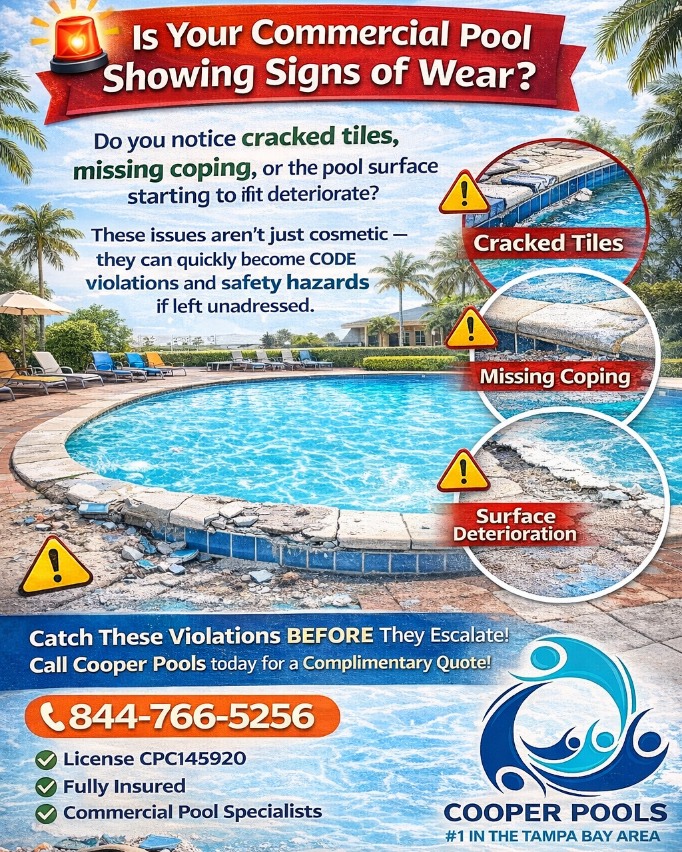 🚨 Is Your Commercial Pool Showing Signs... - Cooper Pools Inc | Facebook