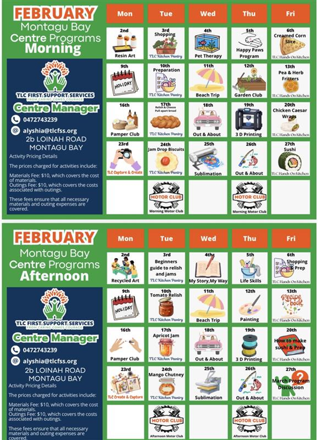 🌟 OUR FEBRUARY PROGRAMS GUIDE... - TLC First Support Services | Facebook