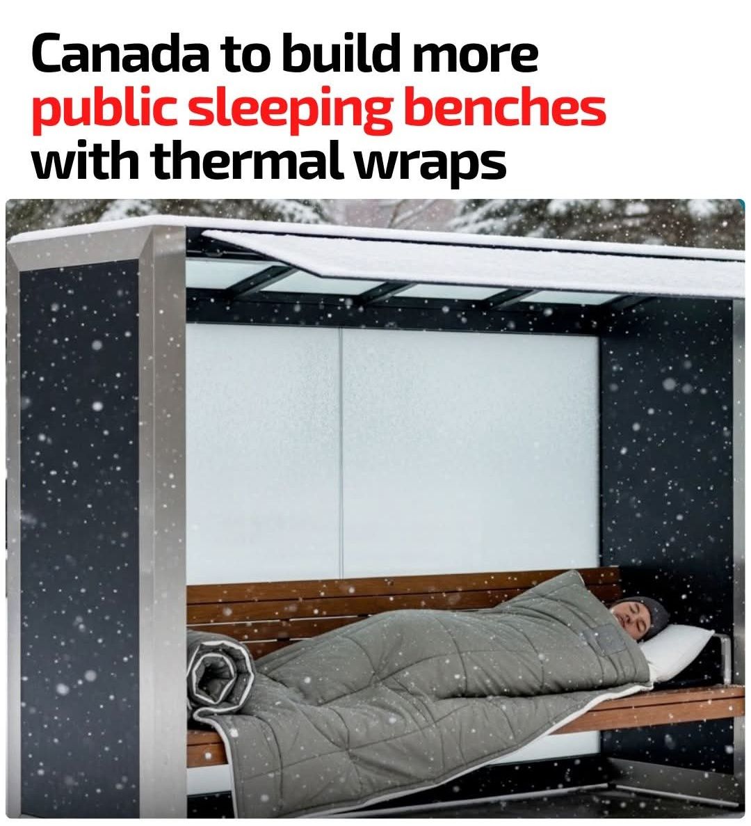 Canada - Benches that hug you back in the cold. ️ In parts of Canada ...