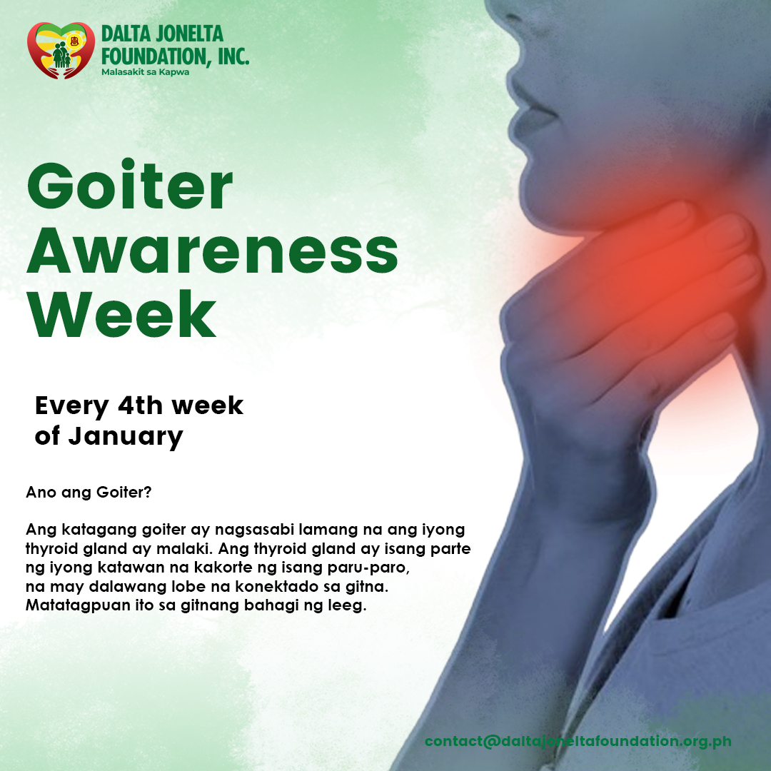 Goiter Awareness Week in... - Dalta Jonelta Foundation, Inc. | Facebook