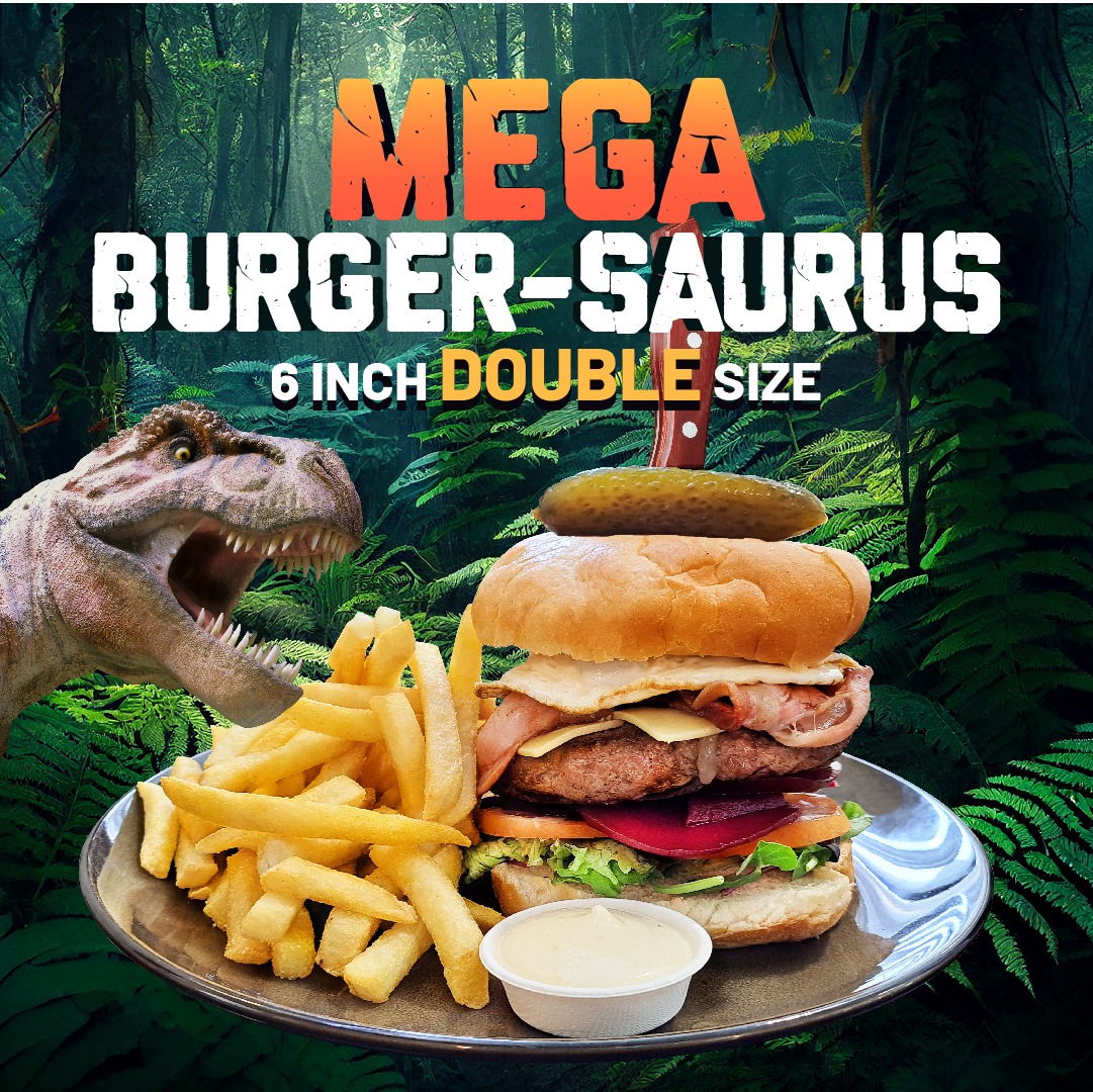 Zack's - ⚠️ DISCOVERED: 6-inch MEGA Burger-saurus! ⚠️ 6-inch Burger ...