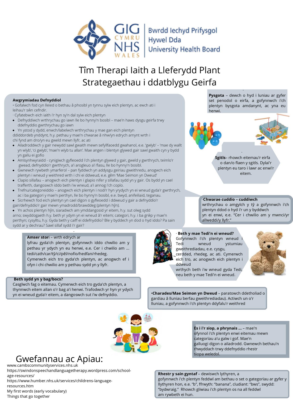 The Children’s Speech and Language Therapy Service have put together an ...
