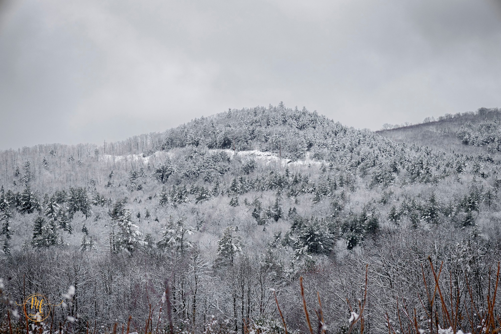 Maiden's Cliff overlooking Megunticook Lake in Camden during an