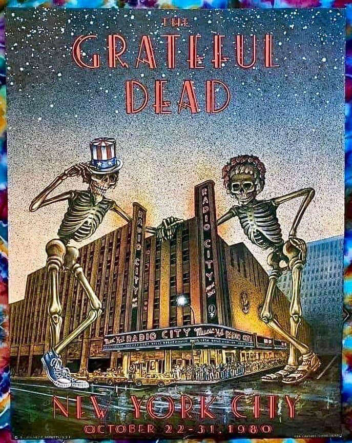 On October 22, 1980, the Dead began their eight night residency at
