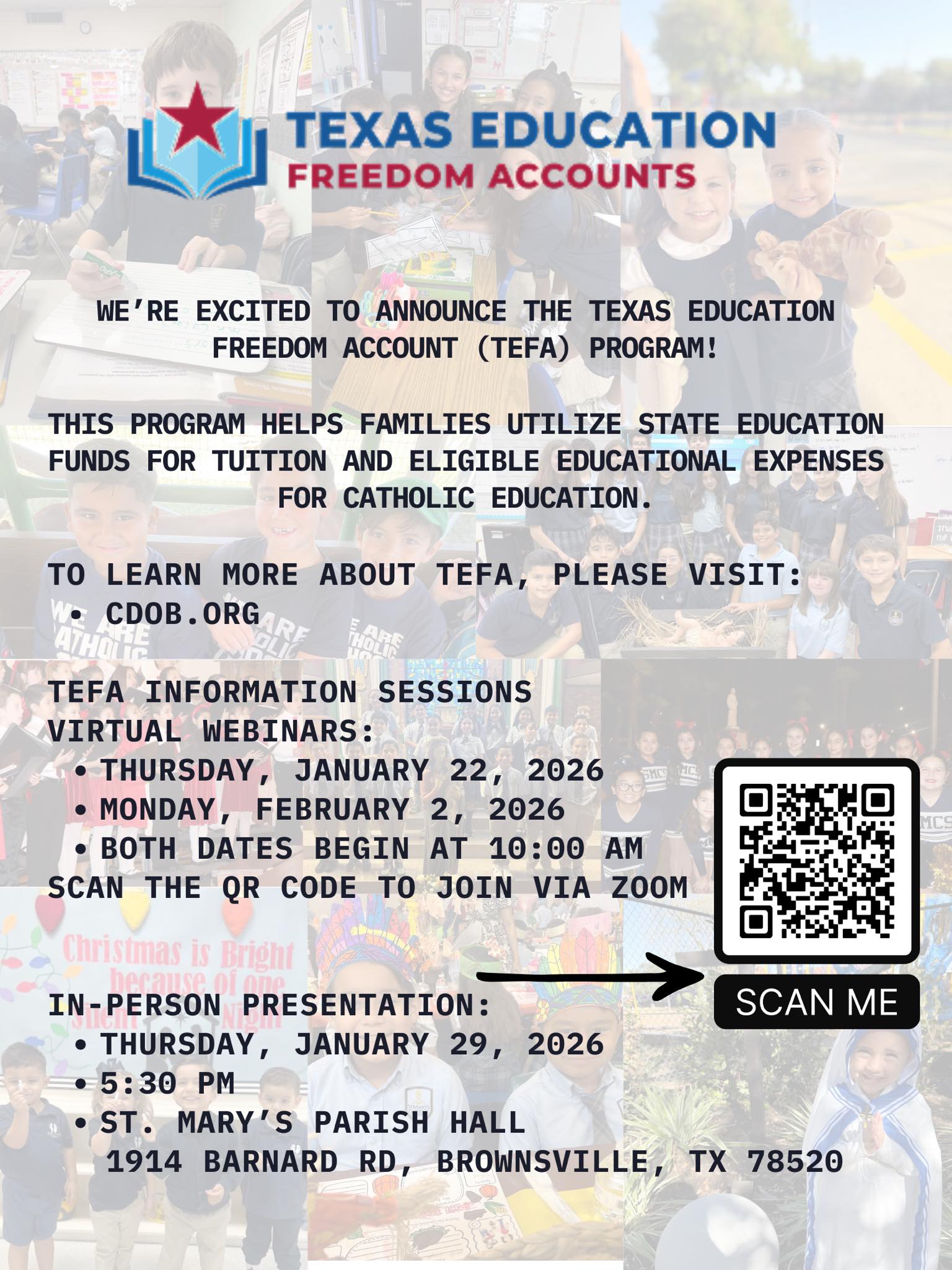 Mary, - 📣 Texas Families — TEFA Applications Opening Soon! 🇨🇱 Our ...