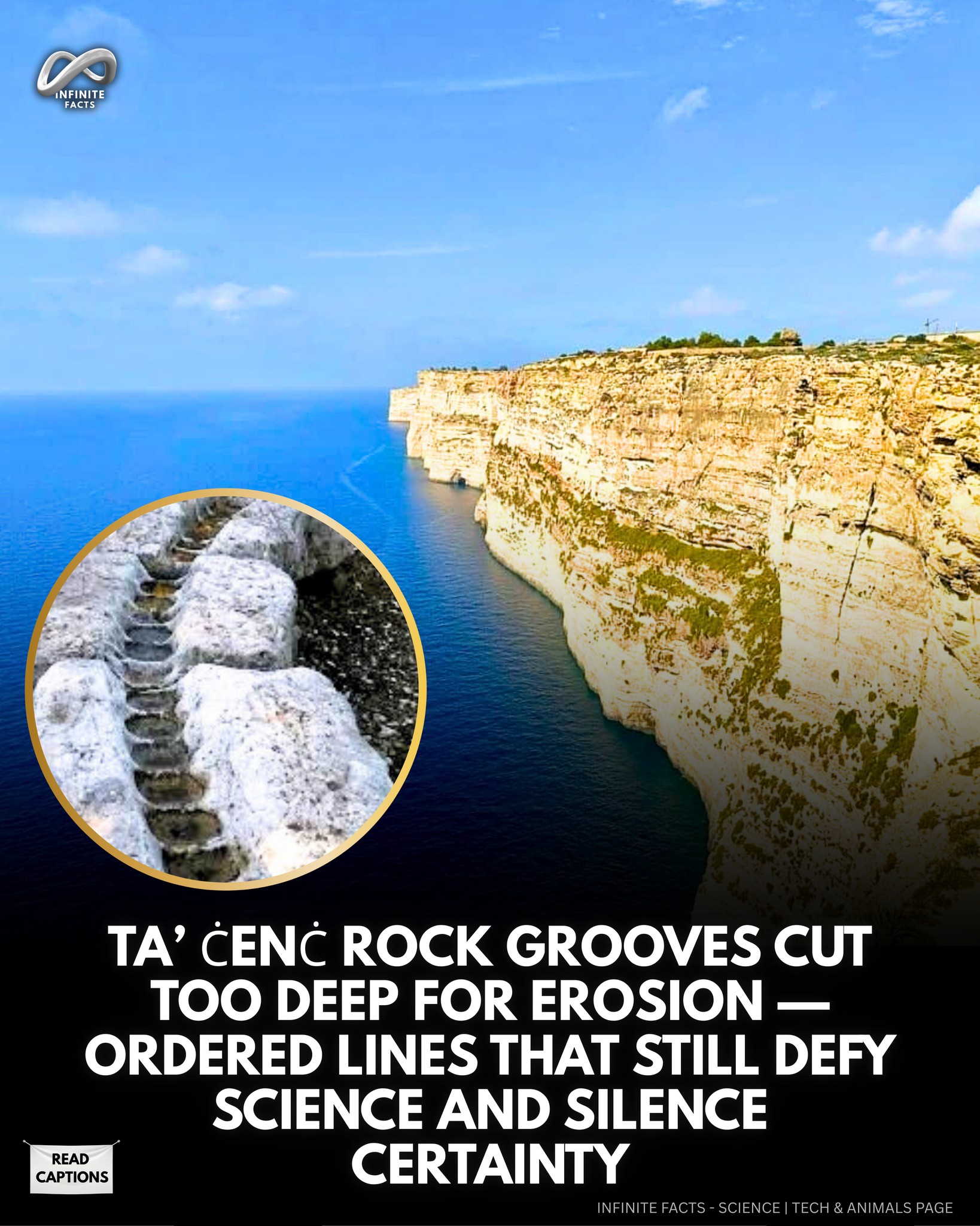 Infinite - On the Ta’ Ċenċ Plateau, the rock itself carries scars that ...