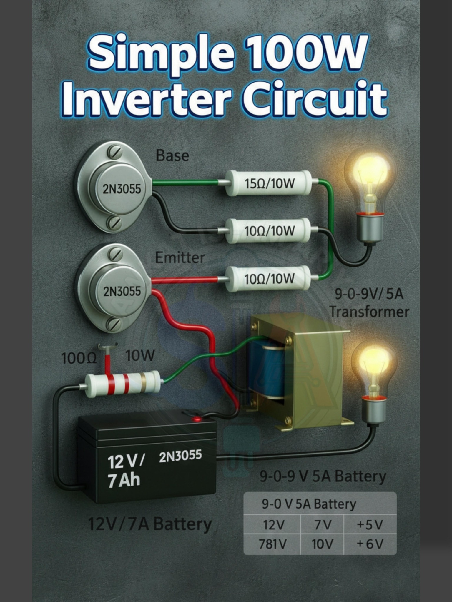 Simple 100W Inverter Circuit | Facebook