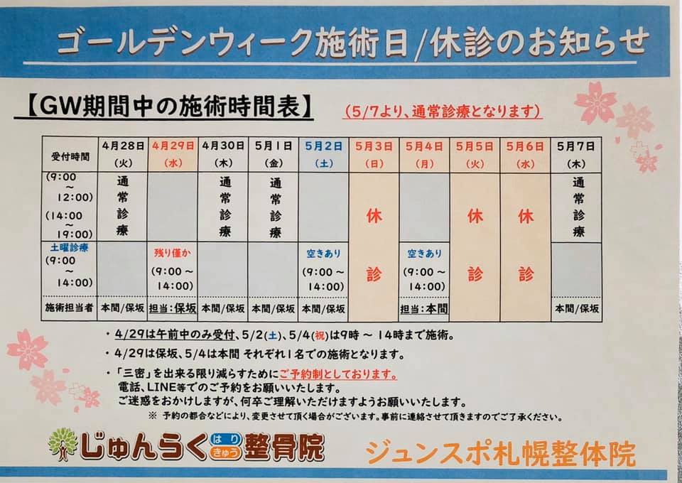 じゅんらく整骨院 ジュンスポ整体院 Posts Facebook