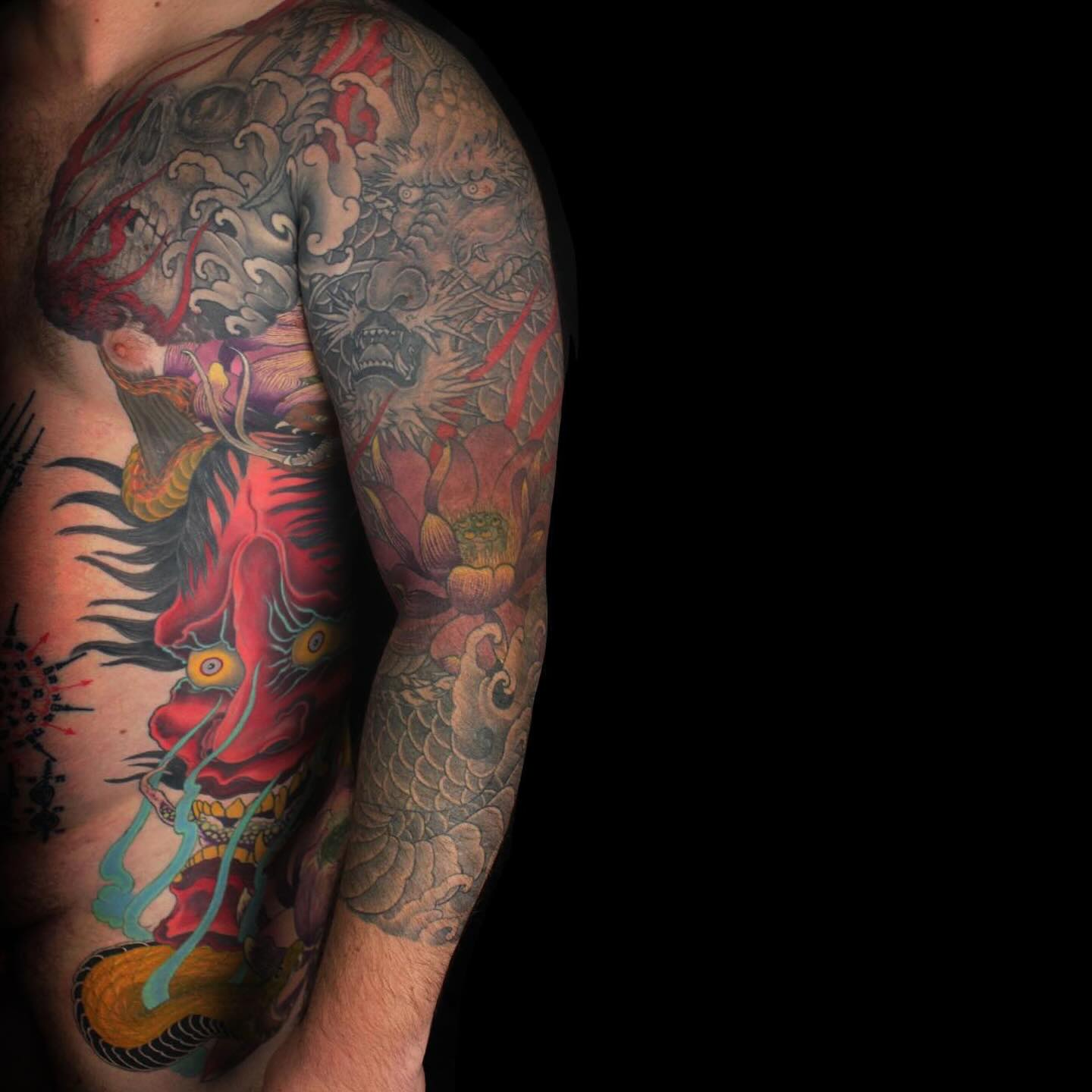 Japanese Rib Cage Tattoos