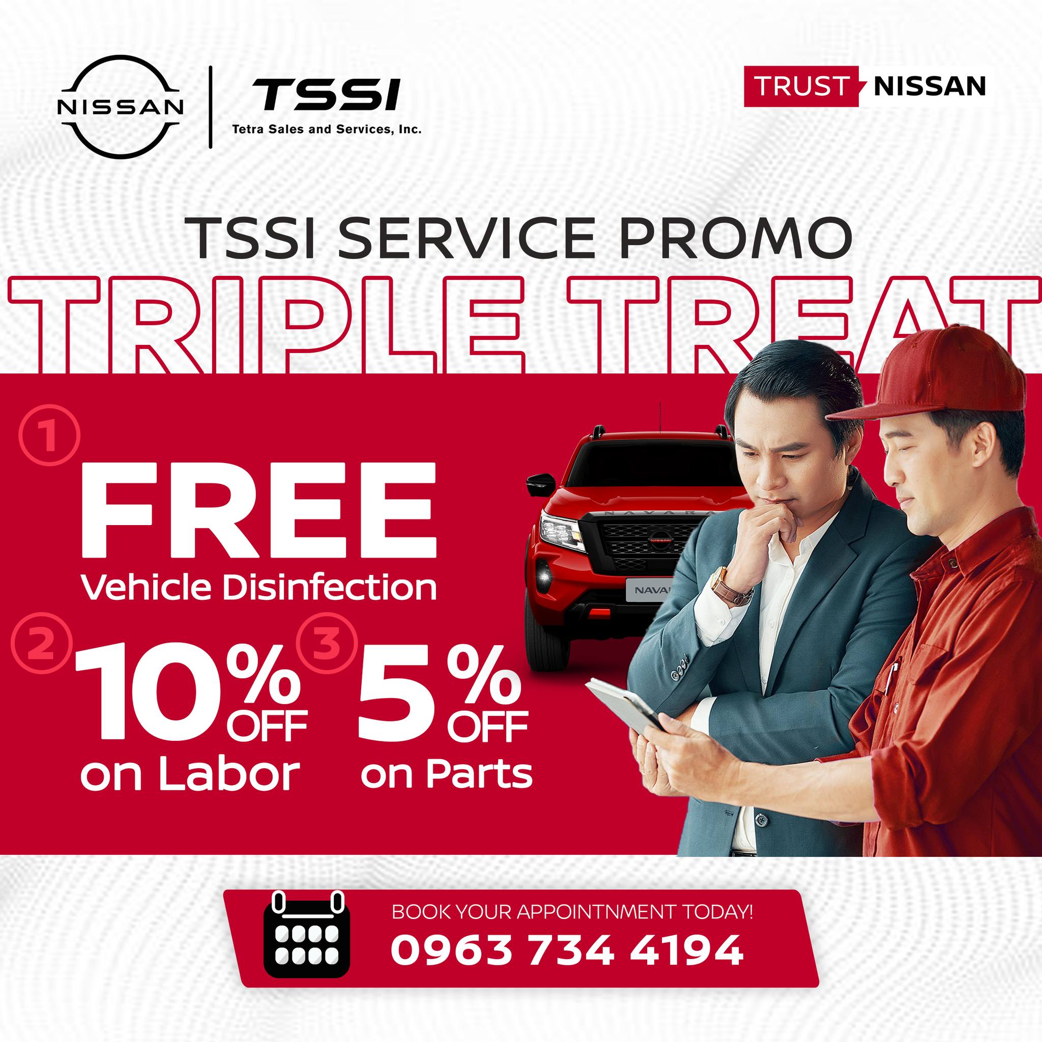 Nissan - Triple the fun, triple the freebies! Get your car's PMS done ...
